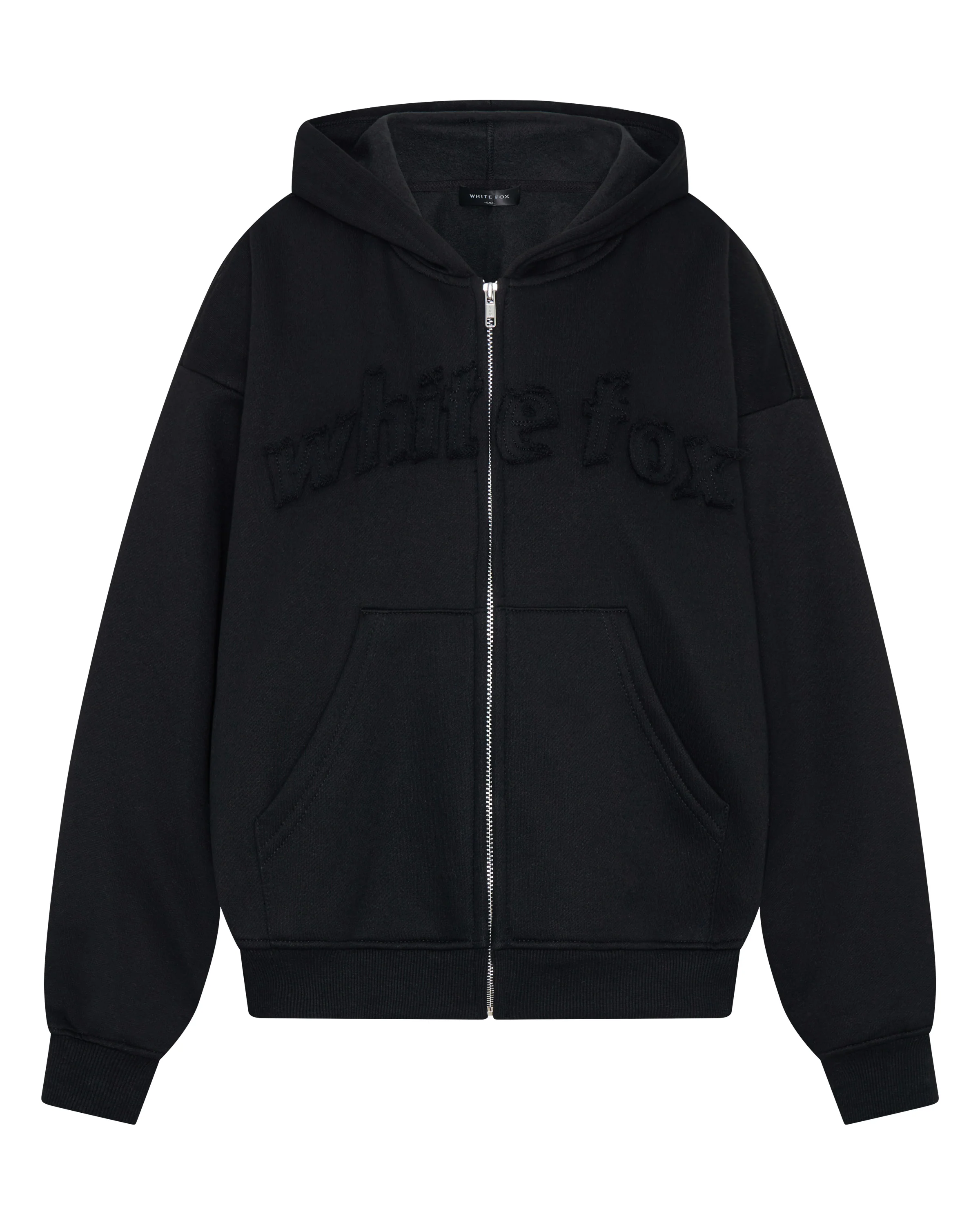 From The Archives Lexi Boxy Zip Front Hoodie Black