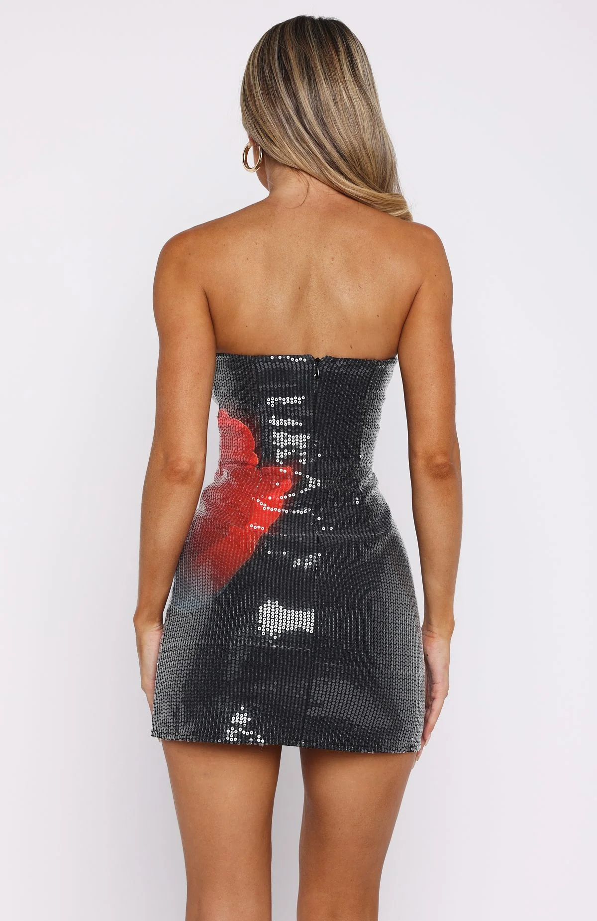 Make Up My Mind Sequin Mini Dress Midnight Scarlet