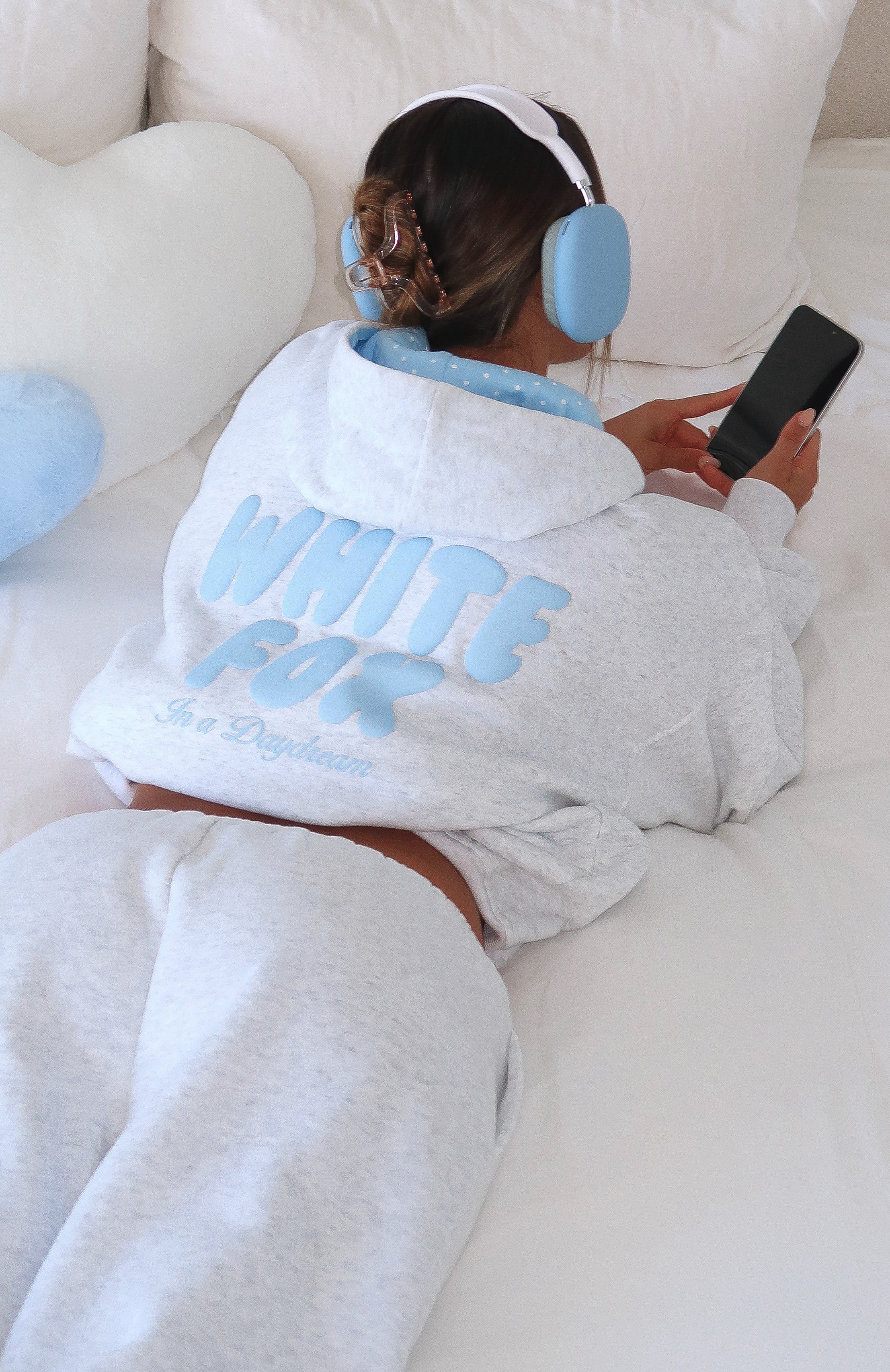 Daydreamers Nadia Oversized Hoodie Grey Marle