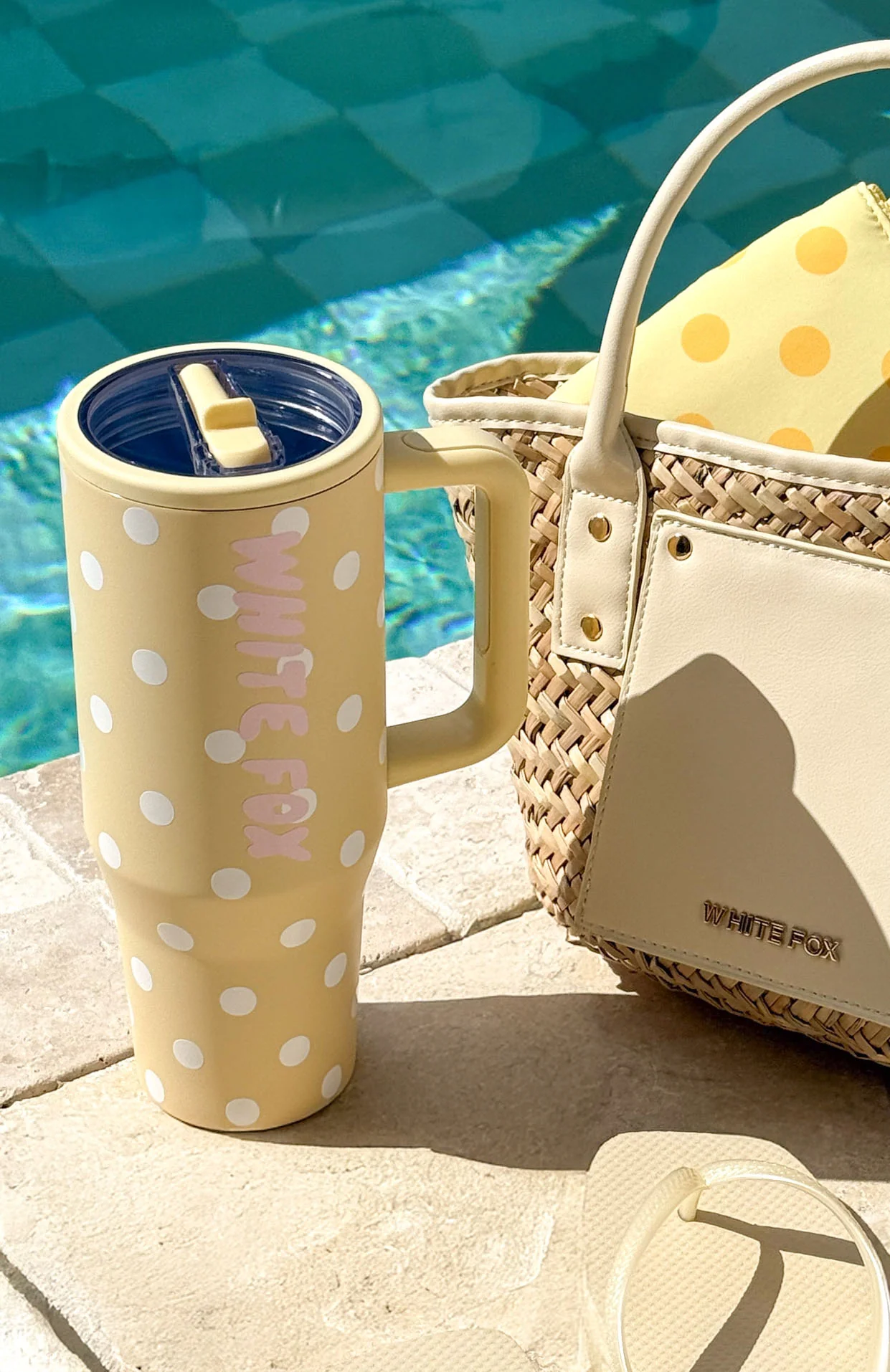 Colson Drink Bottle 1.2 Litre Lemon Polka Dot