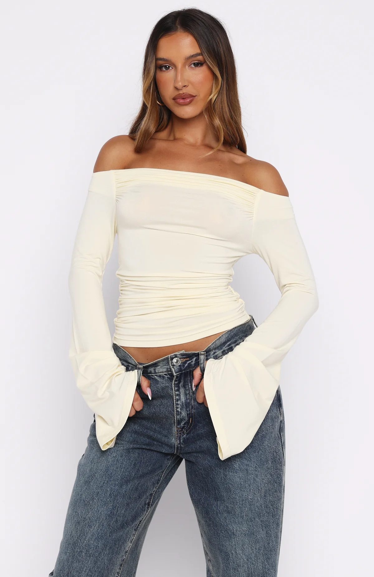 Perfect Night Long Sleeve Top Cream