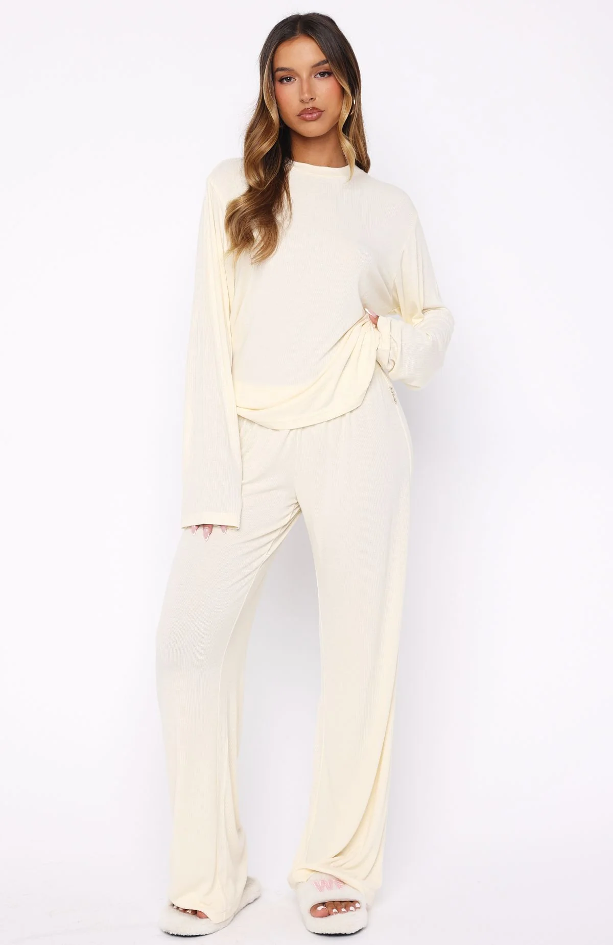 Wish Upon A Star Pyjama Long Sleeve Top Off White