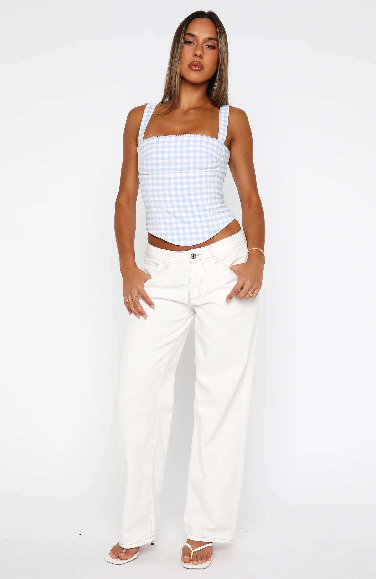 Crossed Your Mind Bustier Baby Blue