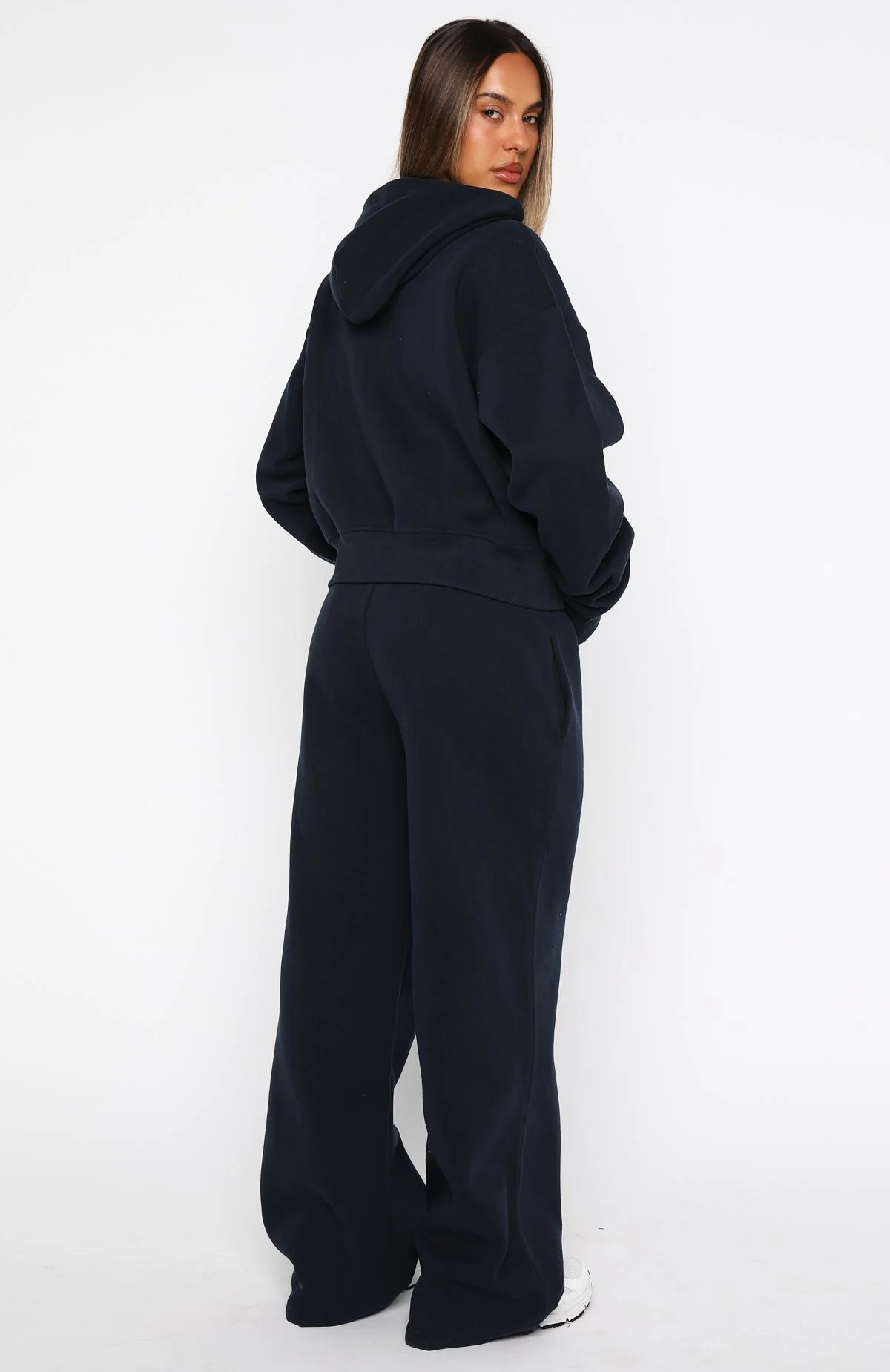 Daydreamers Madeline Wide Leg Sweatpants Navy