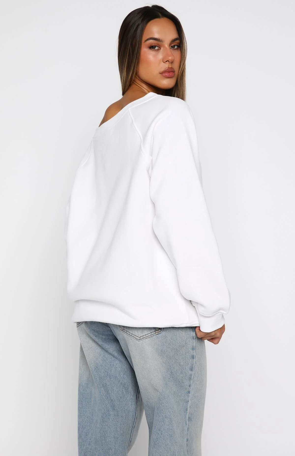 Cuddly Christmas Off Shoulder Sweater White