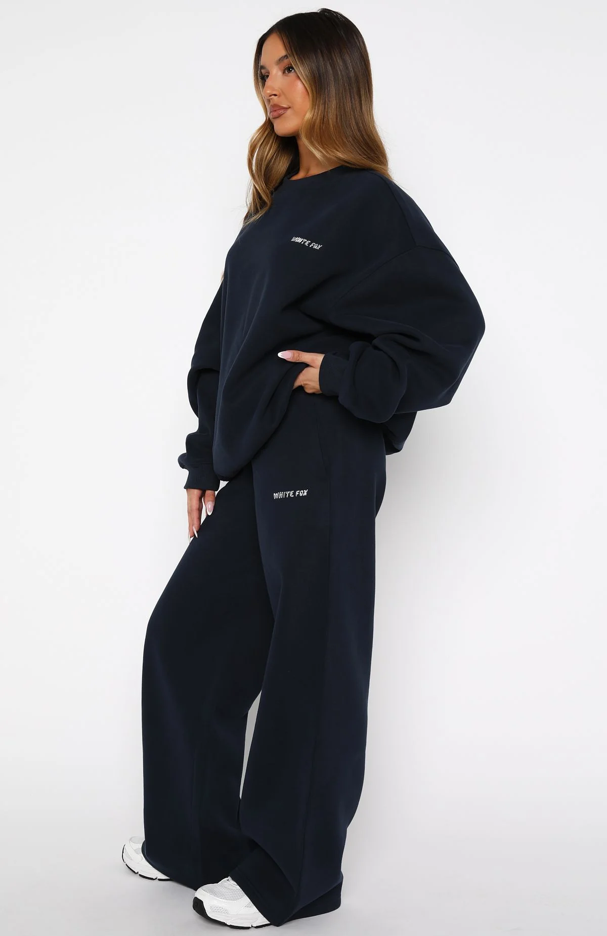 Test Drive Wide Leg Sweatpants Dark Navy