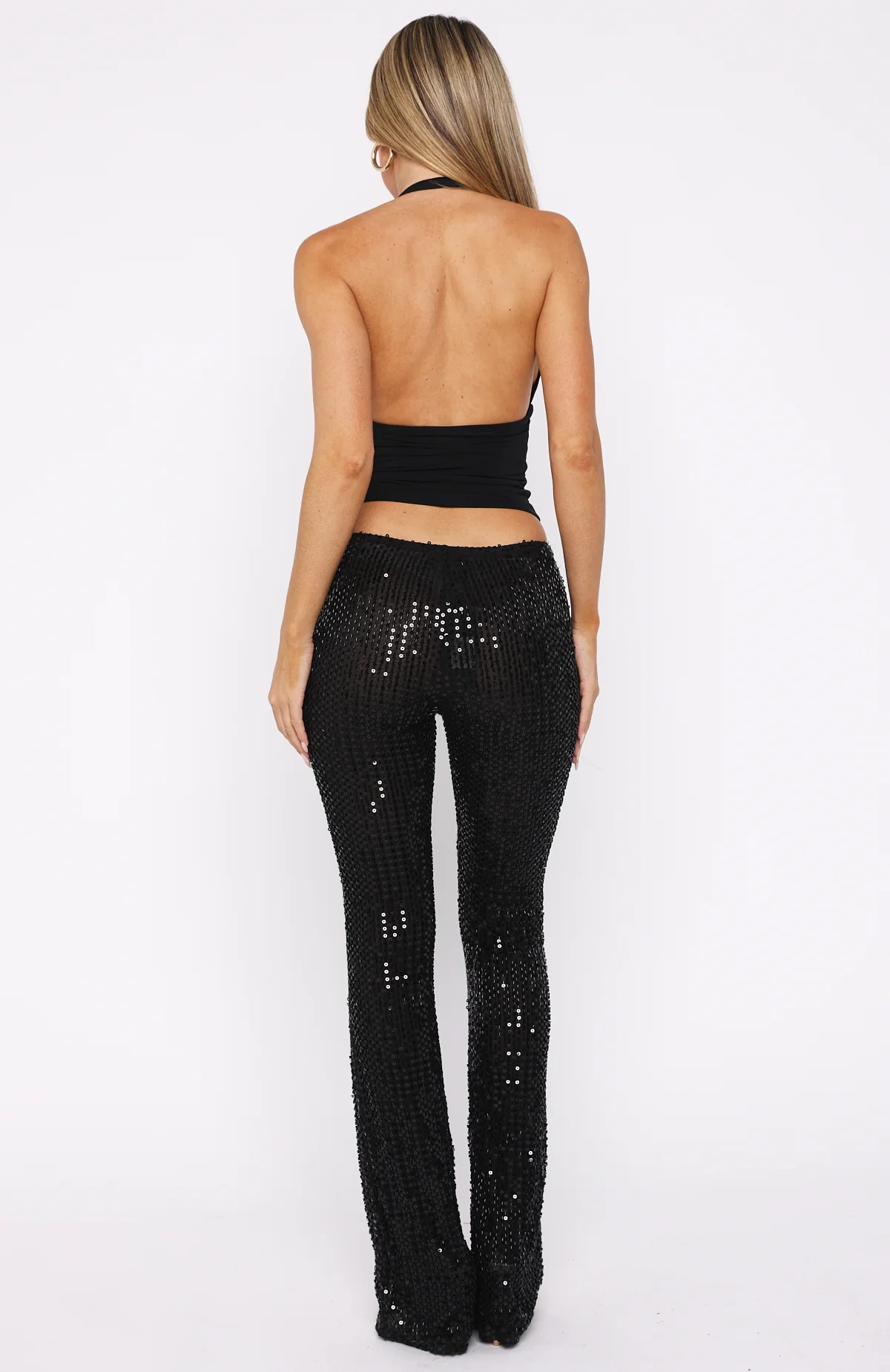 Moonlit Vows Beaded Pants Black