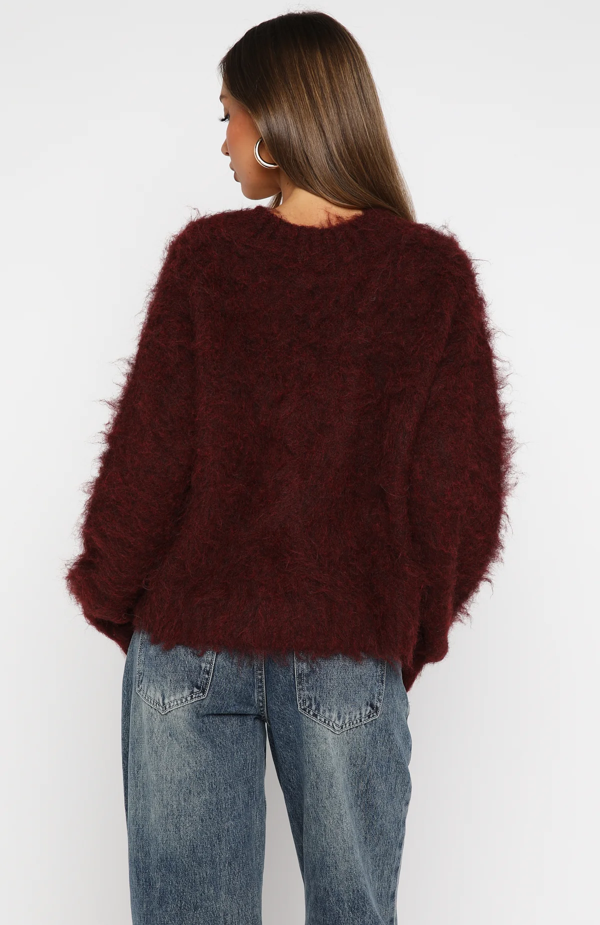 Cozy Vibes Knit Cardigan Bordeaux