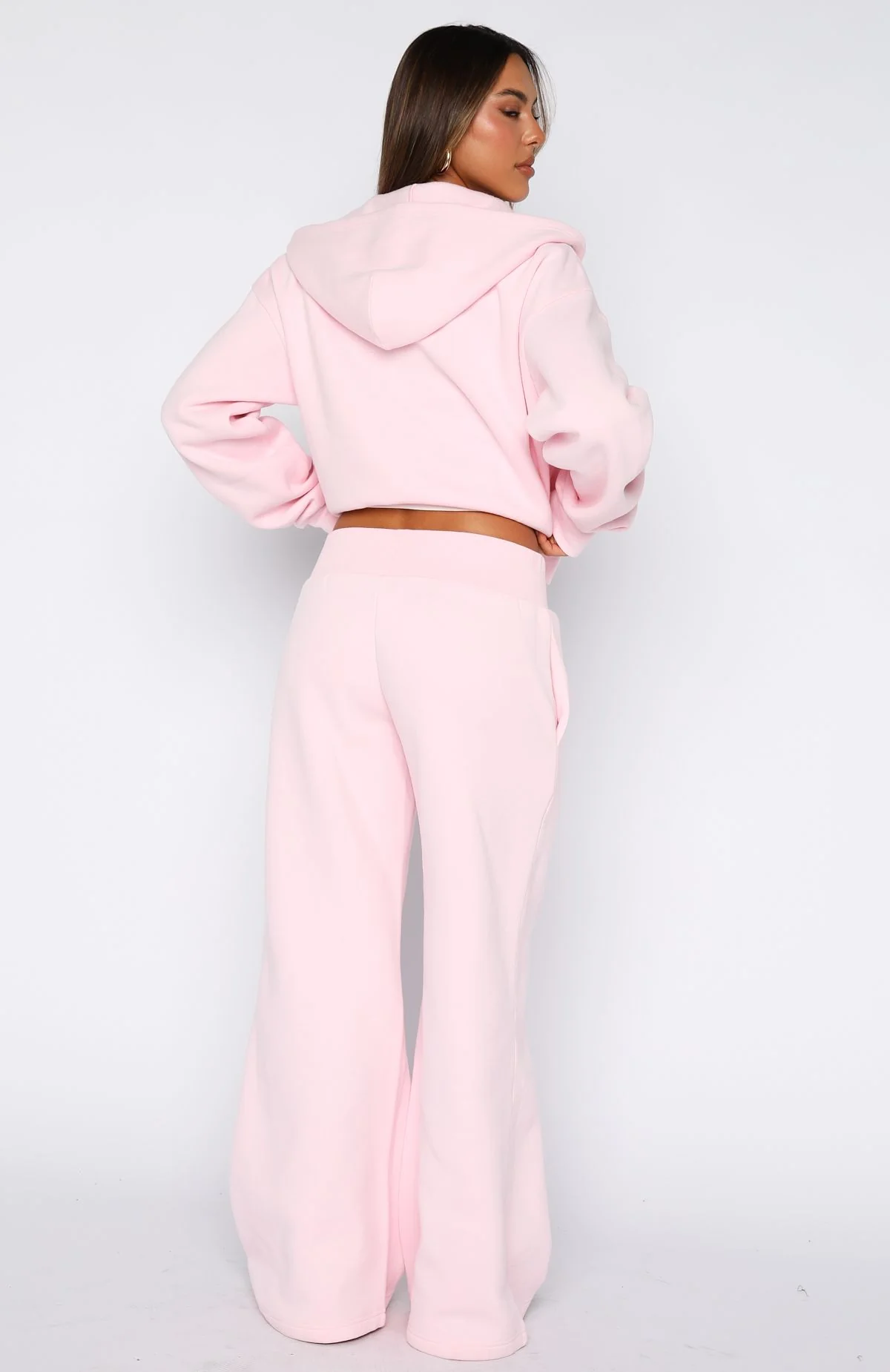 Come A Long Way Wide Leg Sweatpants Pink