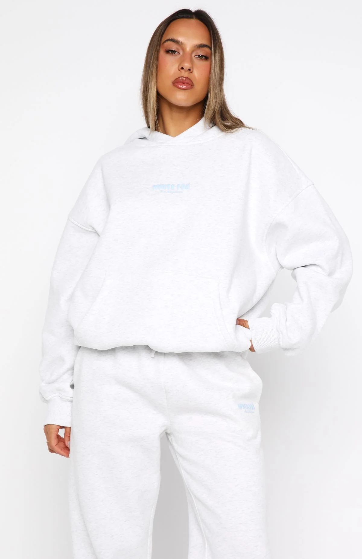 Daydreamers Nadia Oversized Hoodie Grey Marle