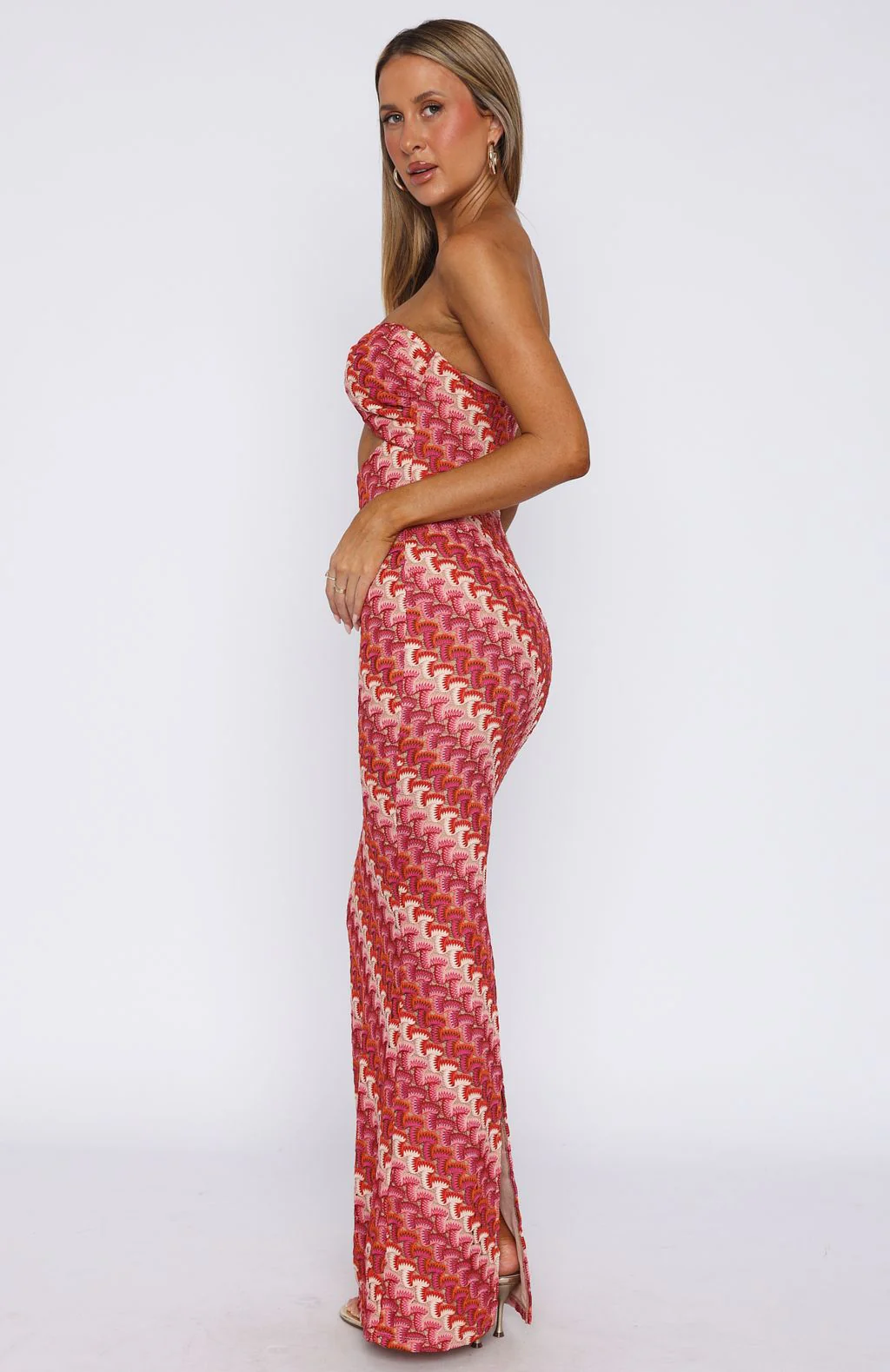 Rock Your World Strapless Maxi Dress Berry