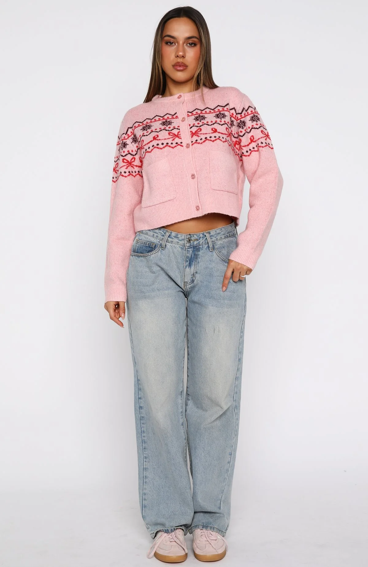 Snowflake Cuddles Knit Cardigan Blossom