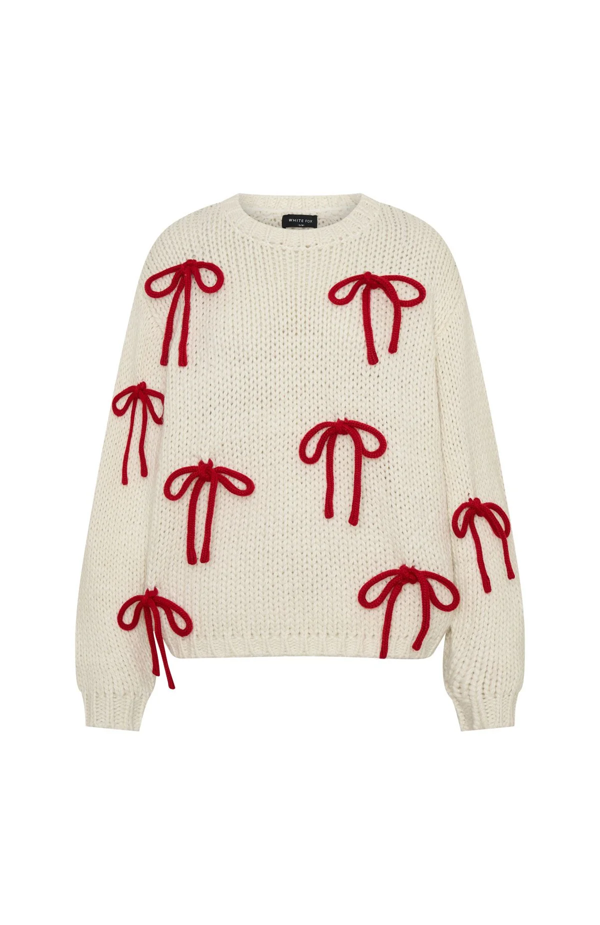 Candy Cane Crush Knit Sweater Cream