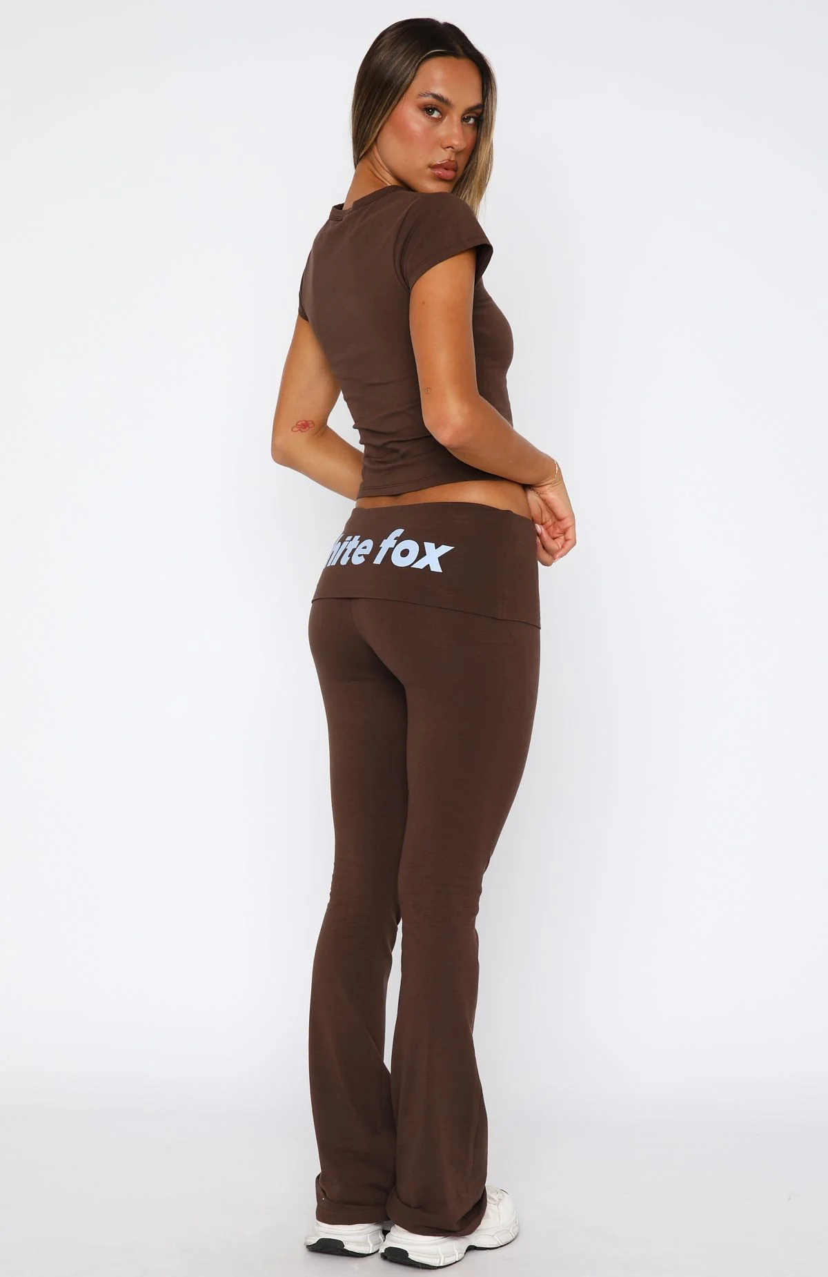 From The Archives Gigi Fold Over Flare Pants Chocolate