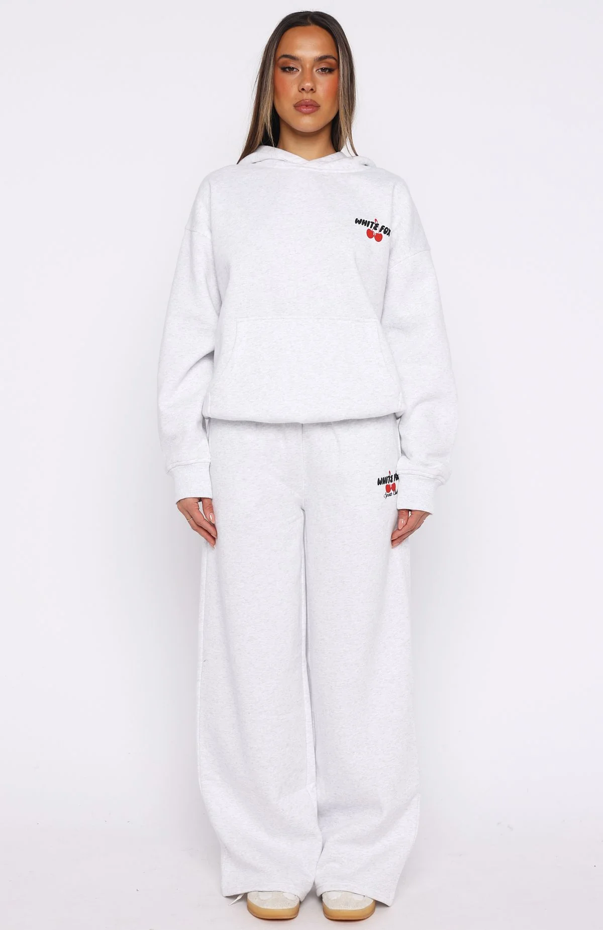 Club 14 Cassie Boxy Hoodie Grey Marle