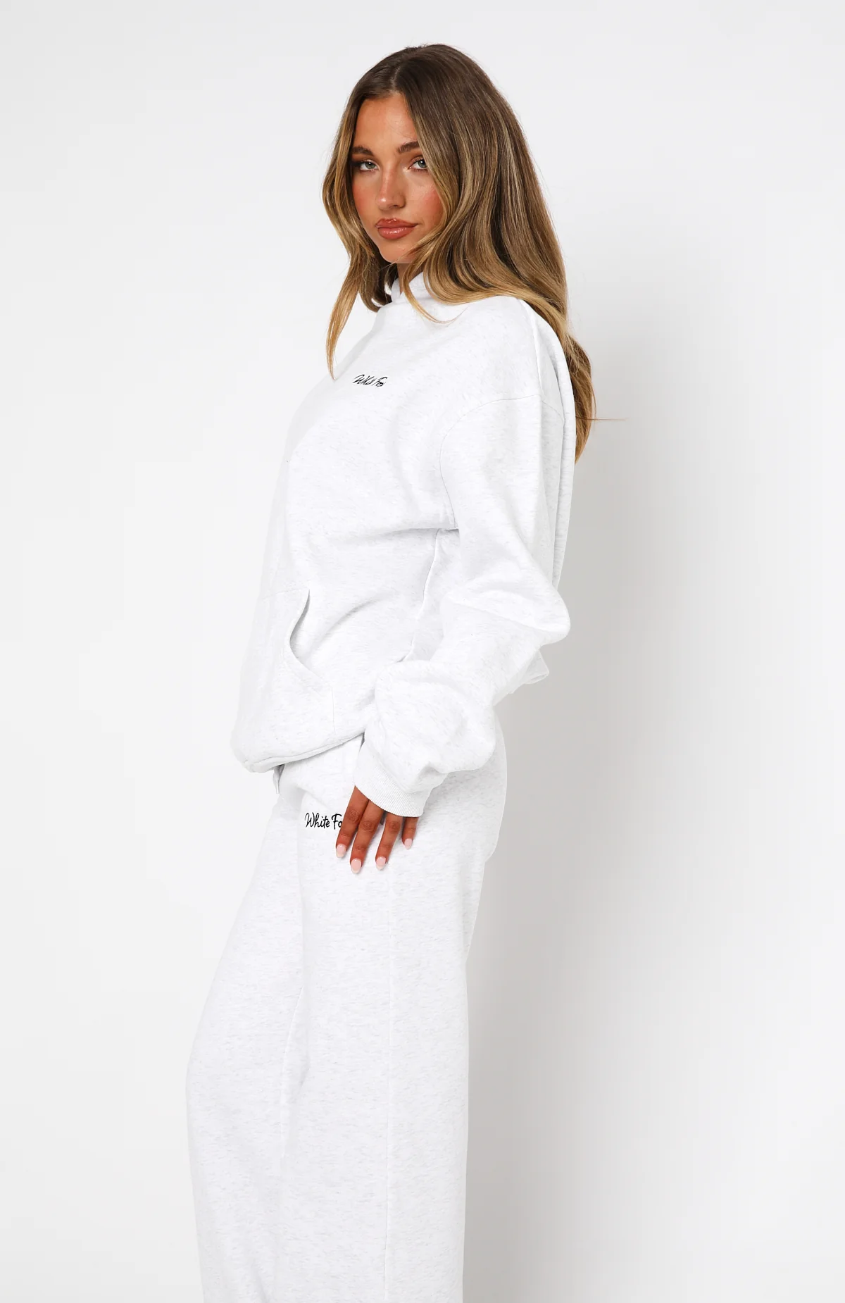 Match Your Words Oversized Hoodie Grey Marle