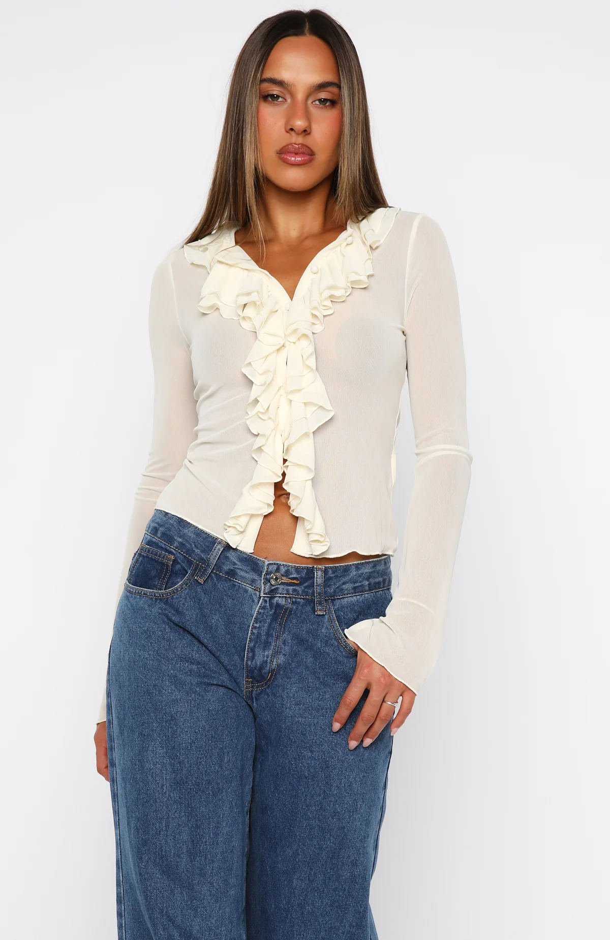 Just Me Long Sleeve Top Butter