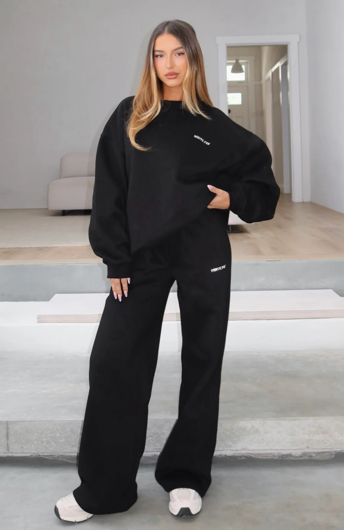 Test Drive Wide Leg Sweatpants Black