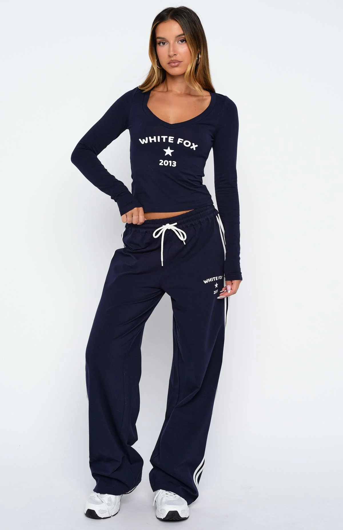 Found You Out Long Sleeve Top Navy