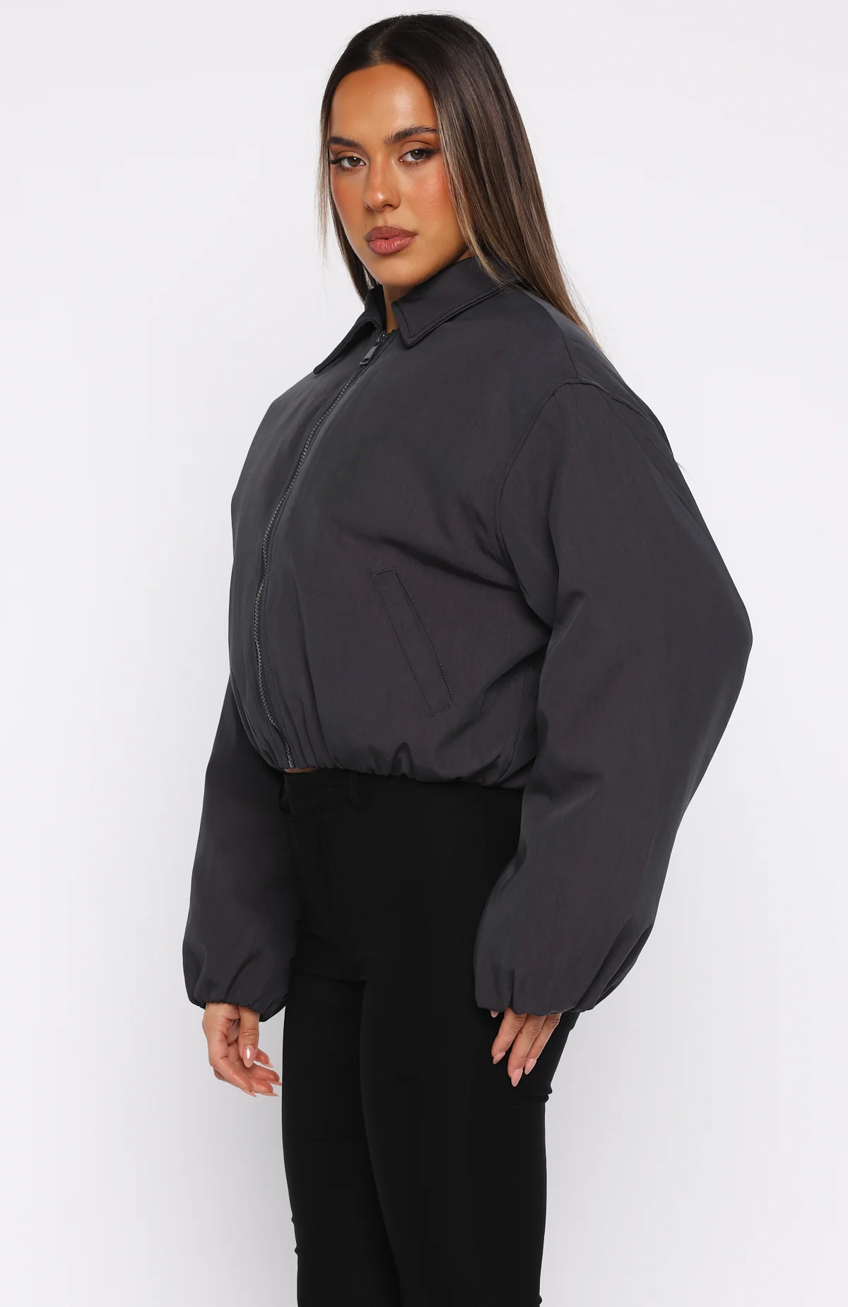 Back To Friends Jacket Charcoal