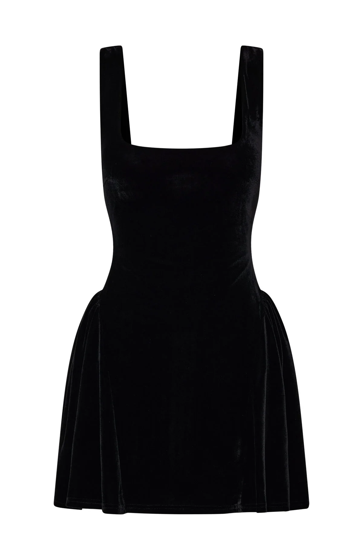 Midnight In Paris Velvet Mini Dress Black