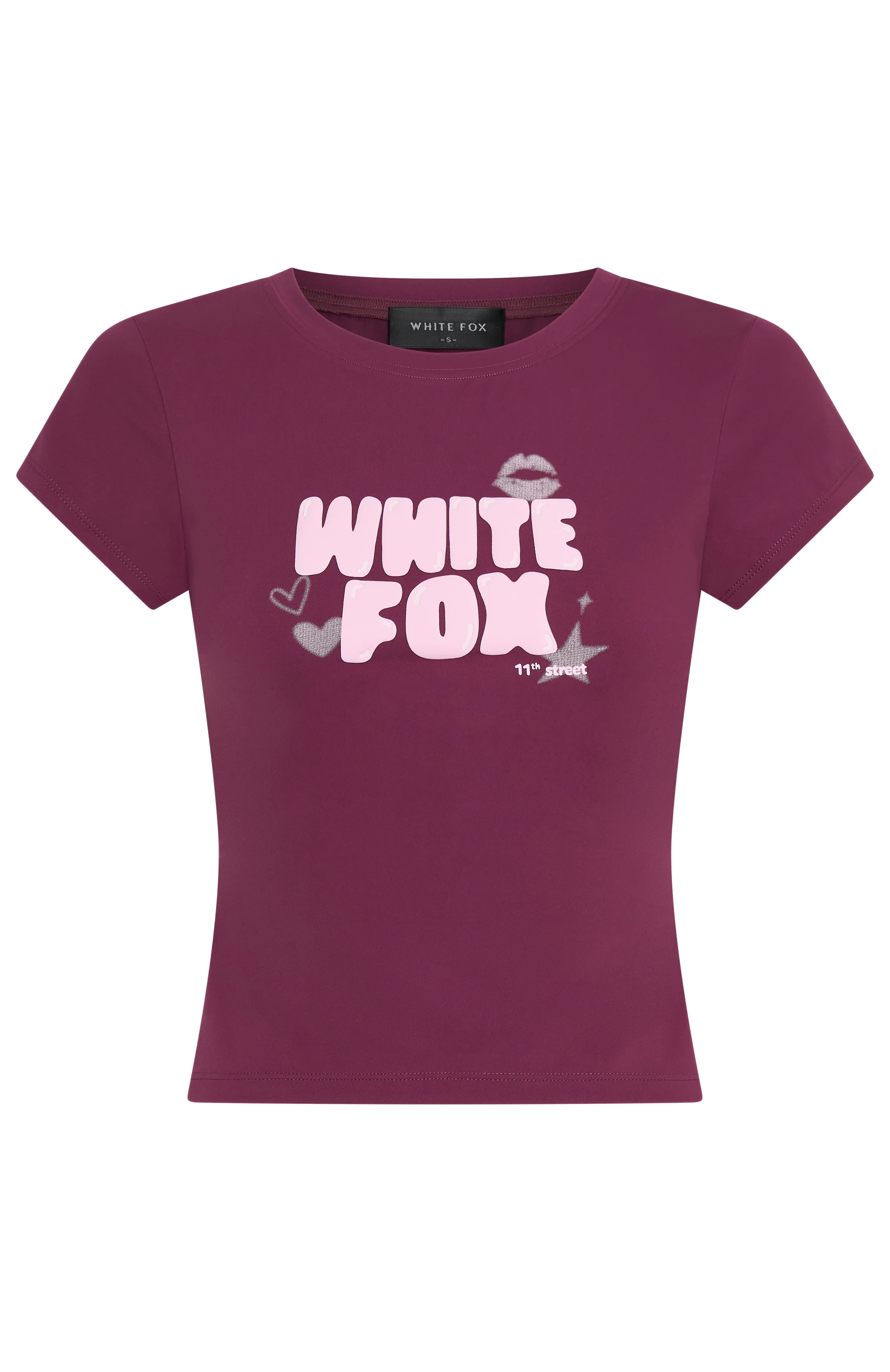 11th Street Sweet Kisses Baby Tee Very Berry