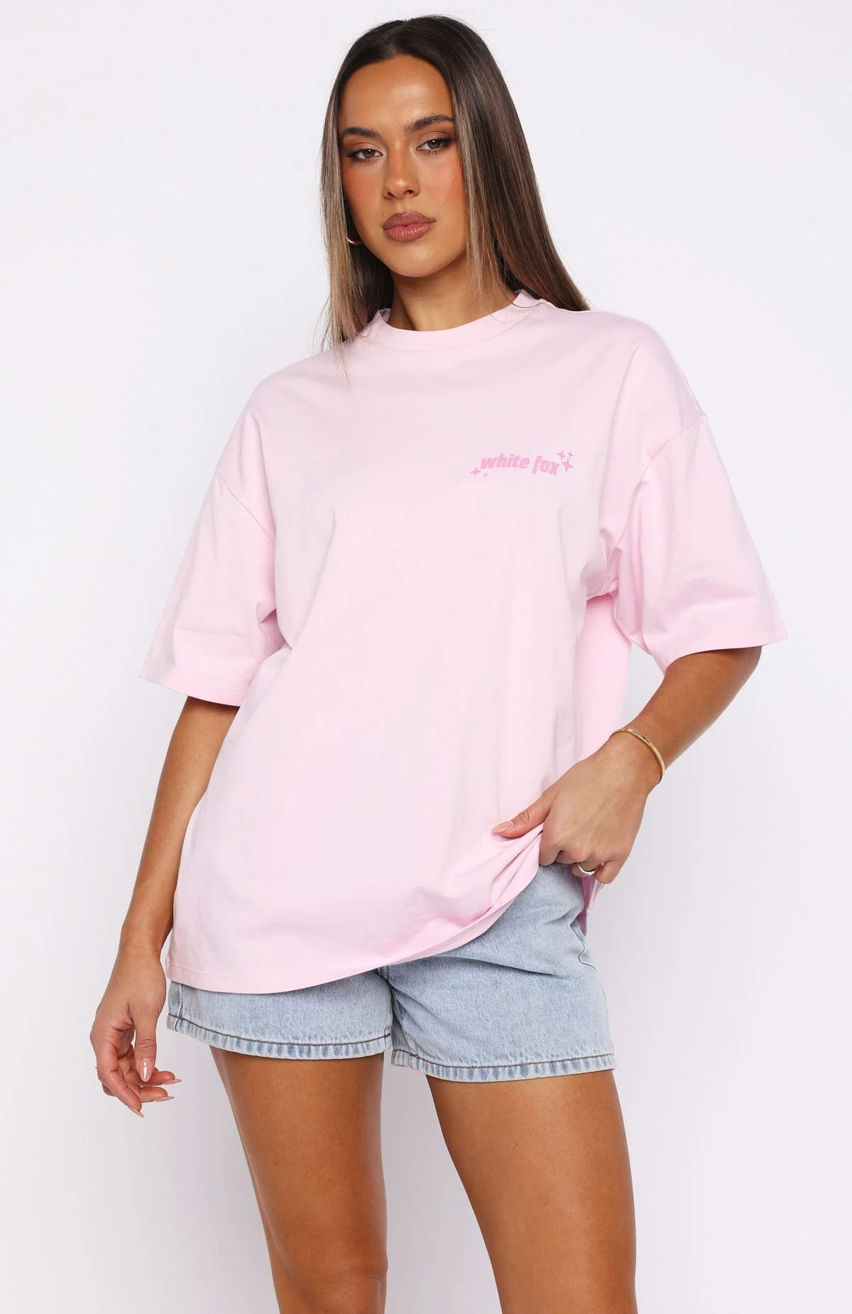 Pretty In Print Oversized Tee Pink