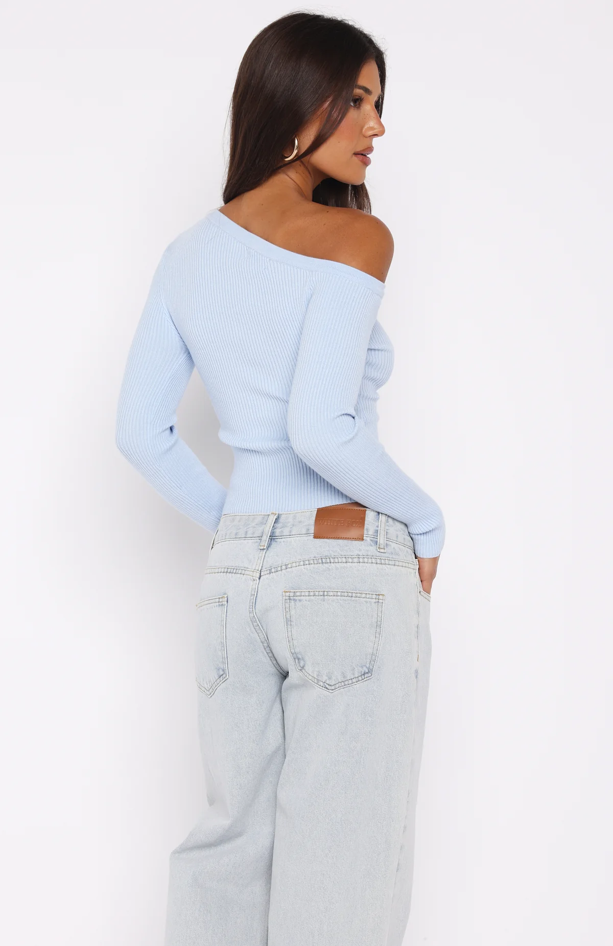 Double Dates Long Sleeve Knit Top Blue