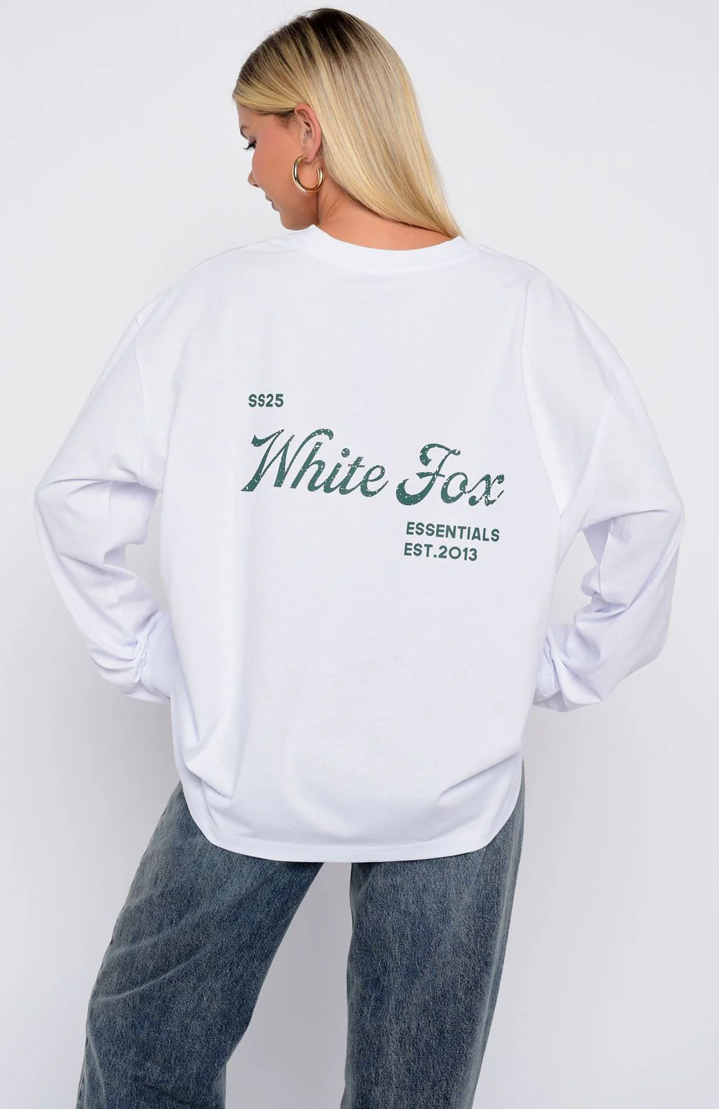 The Good Life Back Long Sleeve Tee White