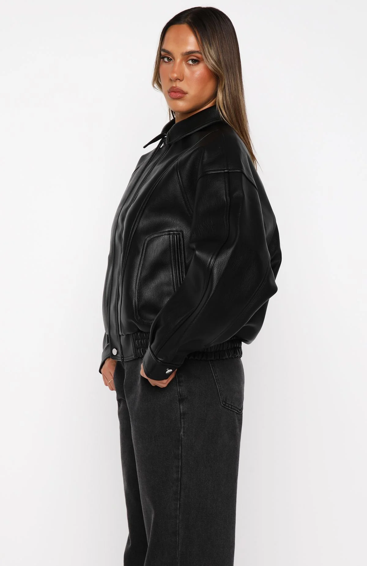 Retrograde PU Jacket Black