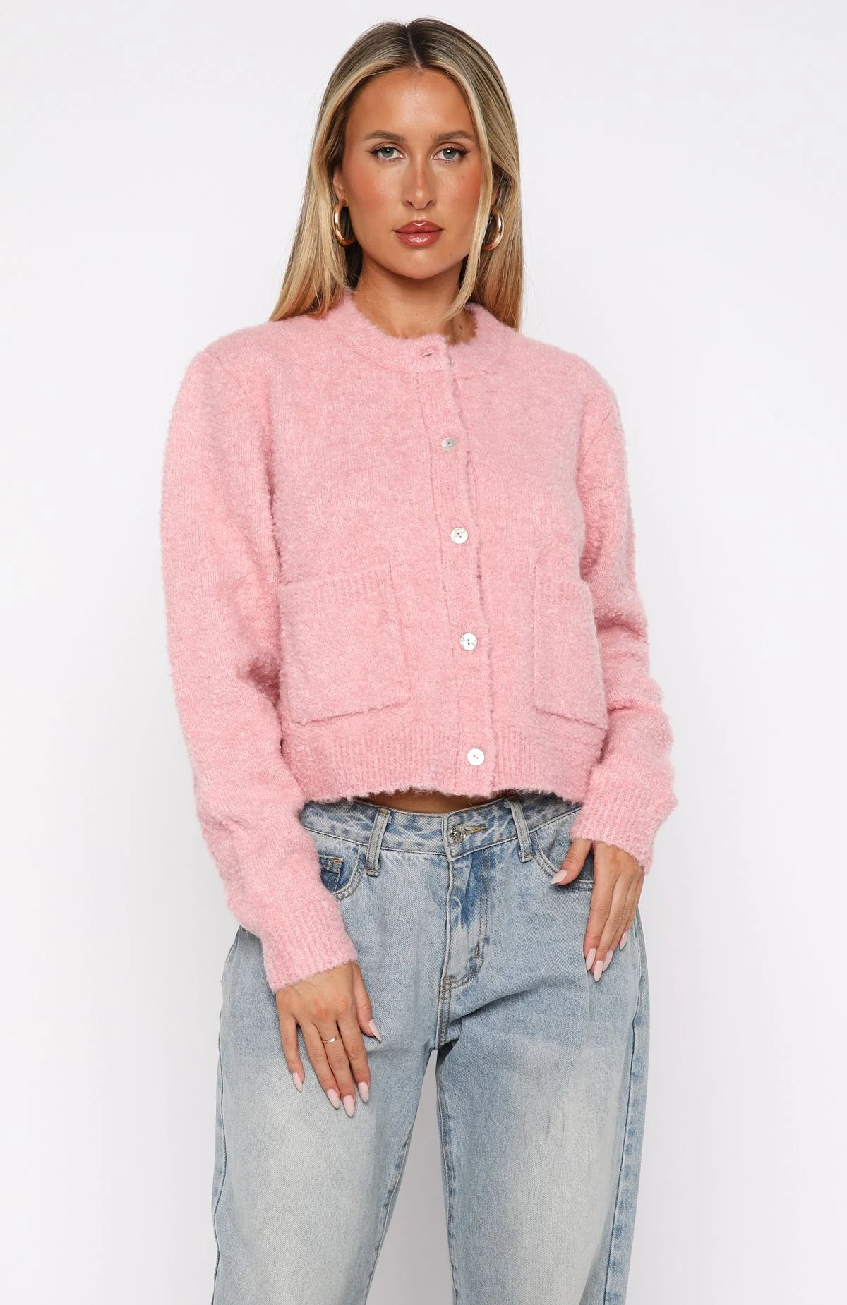 Layer Of Love Knit Cardigan Dusty Pink