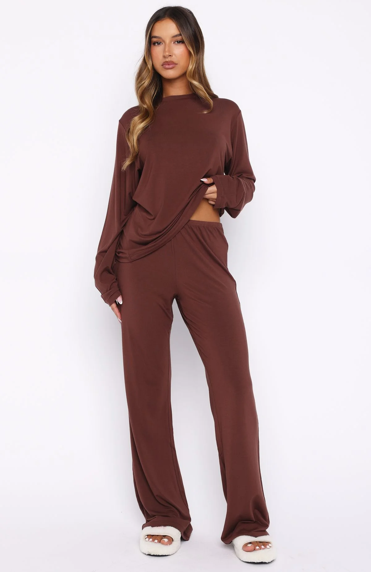 Slow Life Pyjama Pants Chocolate