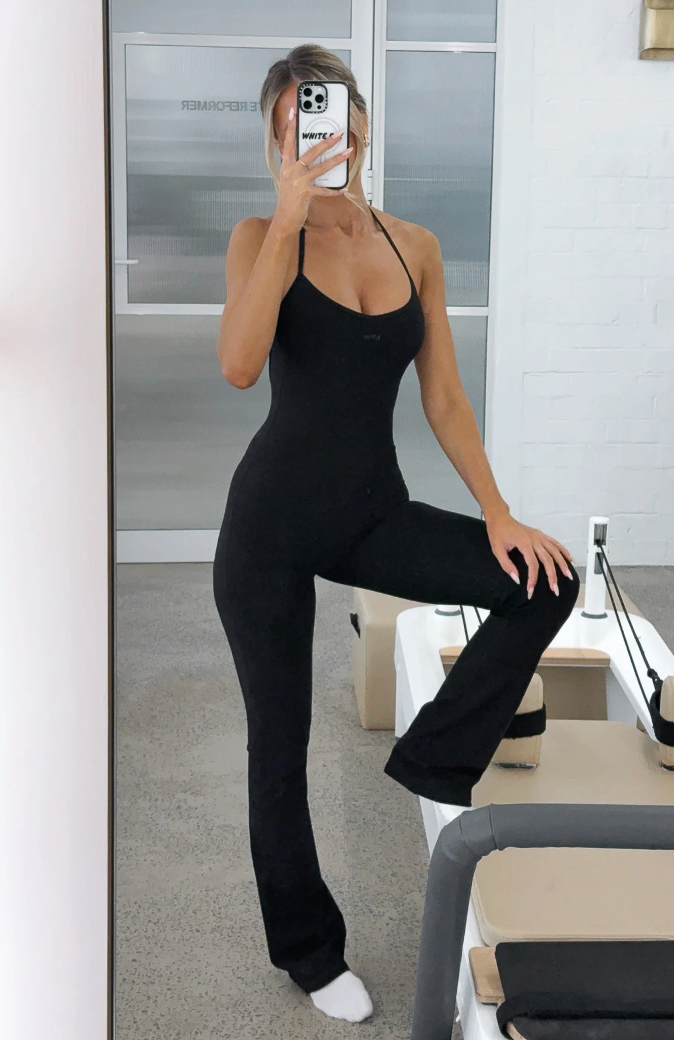 Kinetic Flare Jumpsuit Black