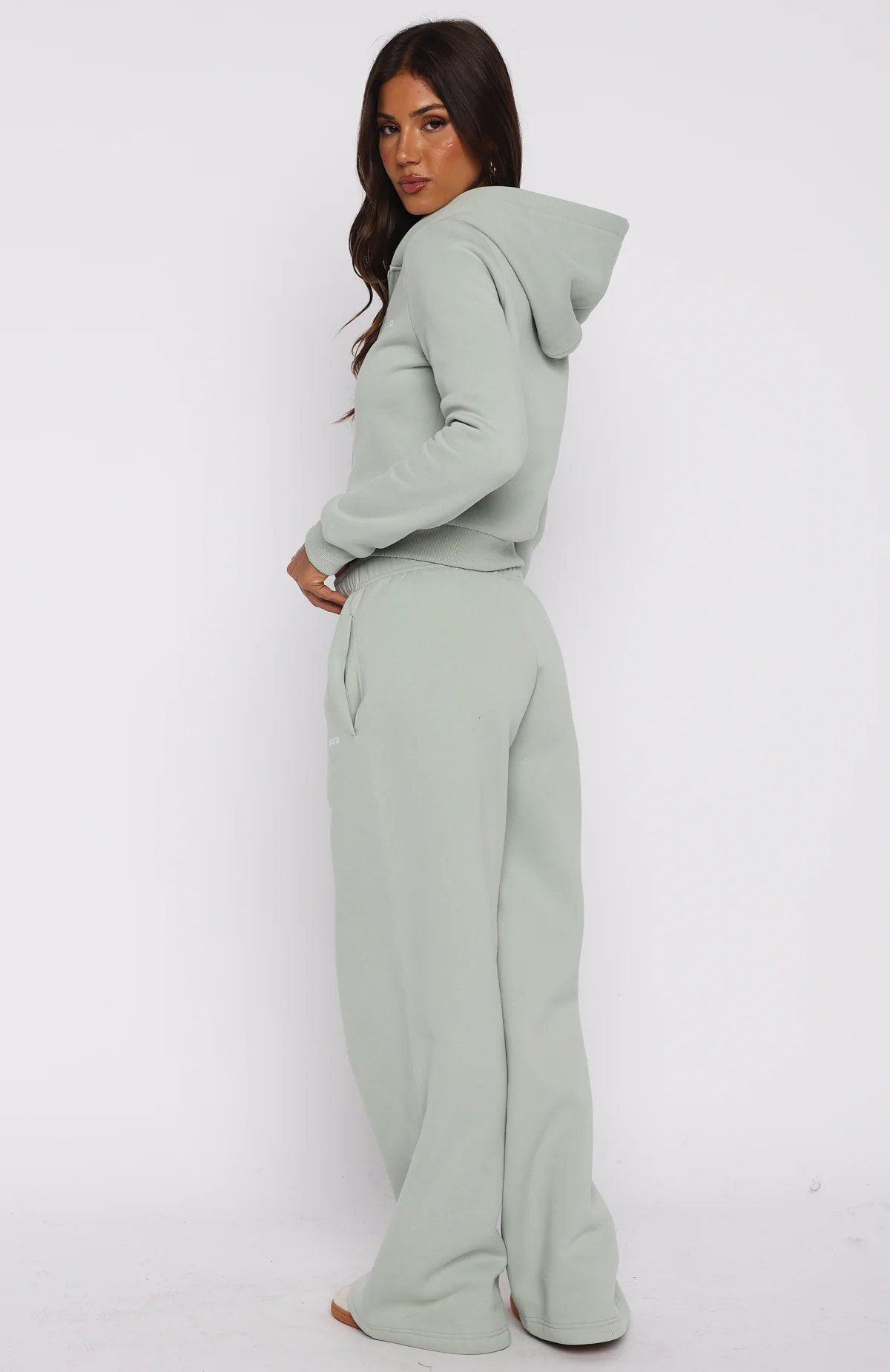 Comfy And Cute Wide Leg Sweatpants Seafoam