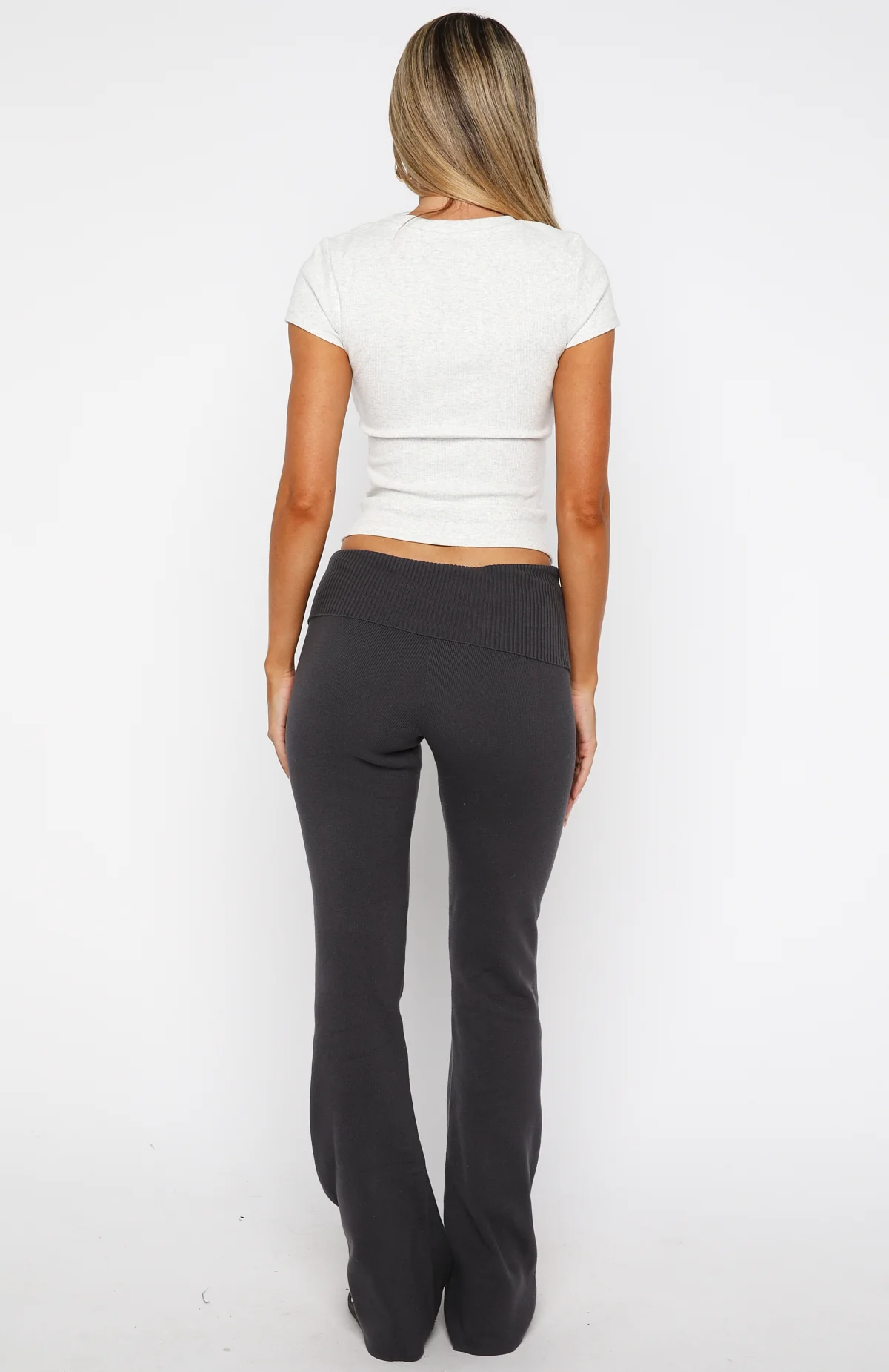 Silent Confessions Knit Pants Charcoal