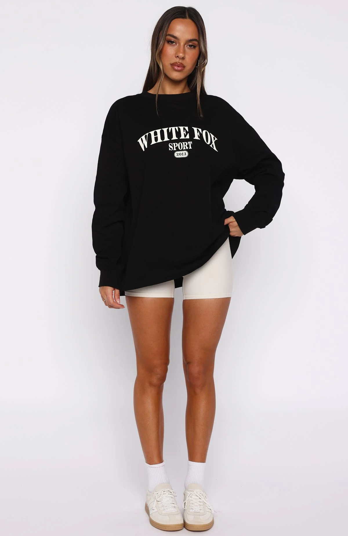 Stand With You Long Sleeve Oversized Tee Black