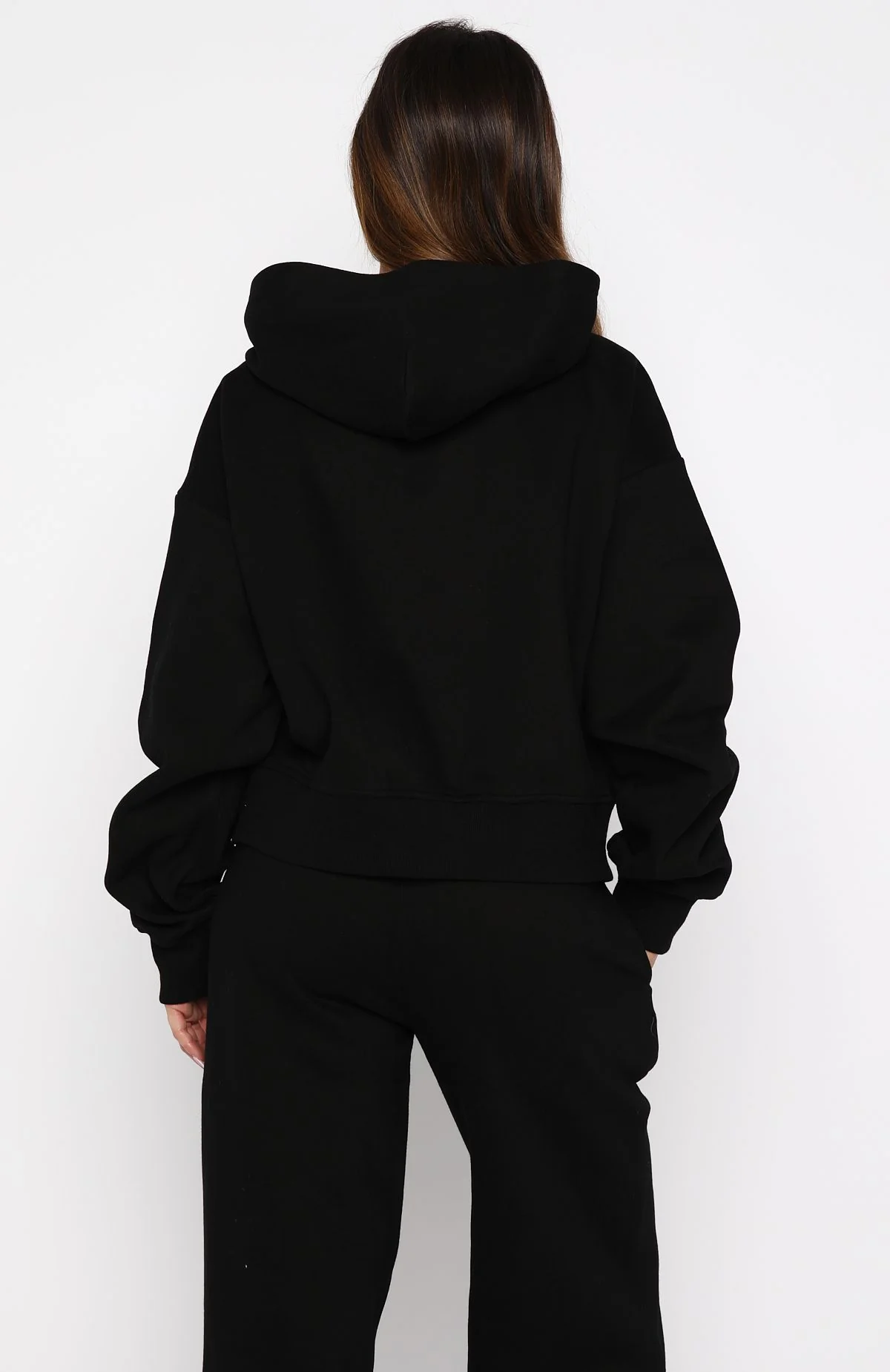 Test Drive Boxy Zip Front Hoodie Black