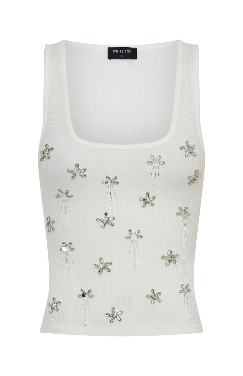 Sinful Embrace Rib Tank White