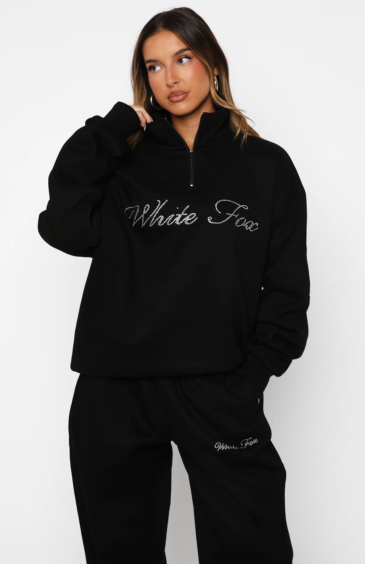 Make It Or Break It Quarter Zip Sweater Black