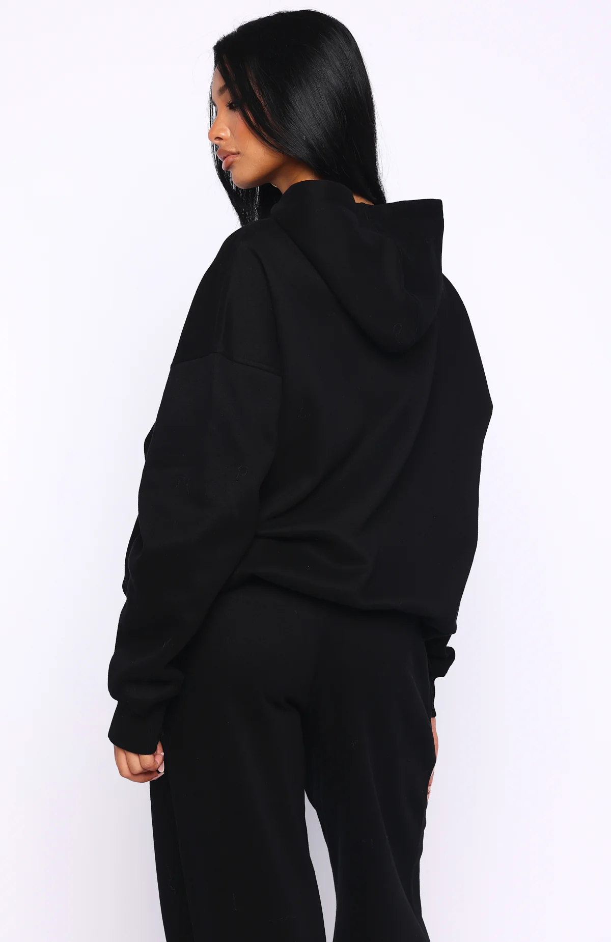 Come A Long Way Oversized Hoodie Black