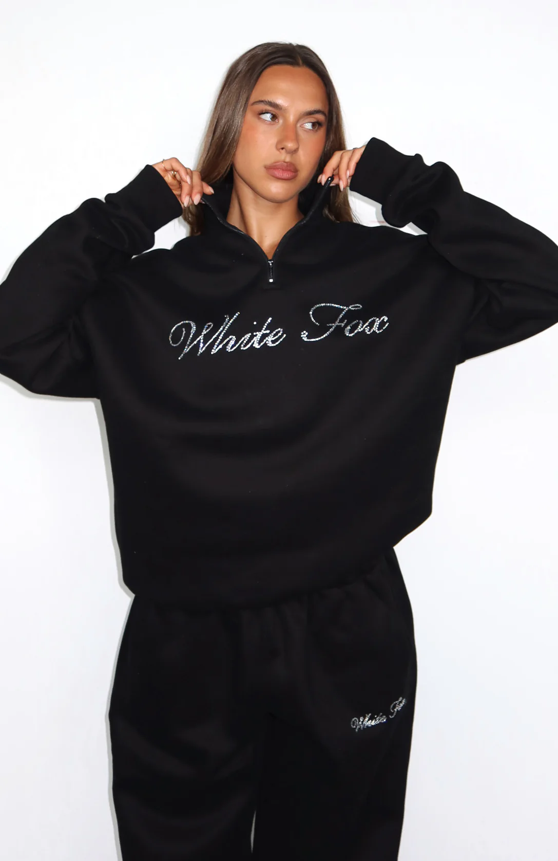 Make It Or Break It Quarter Zip Sweater Black
