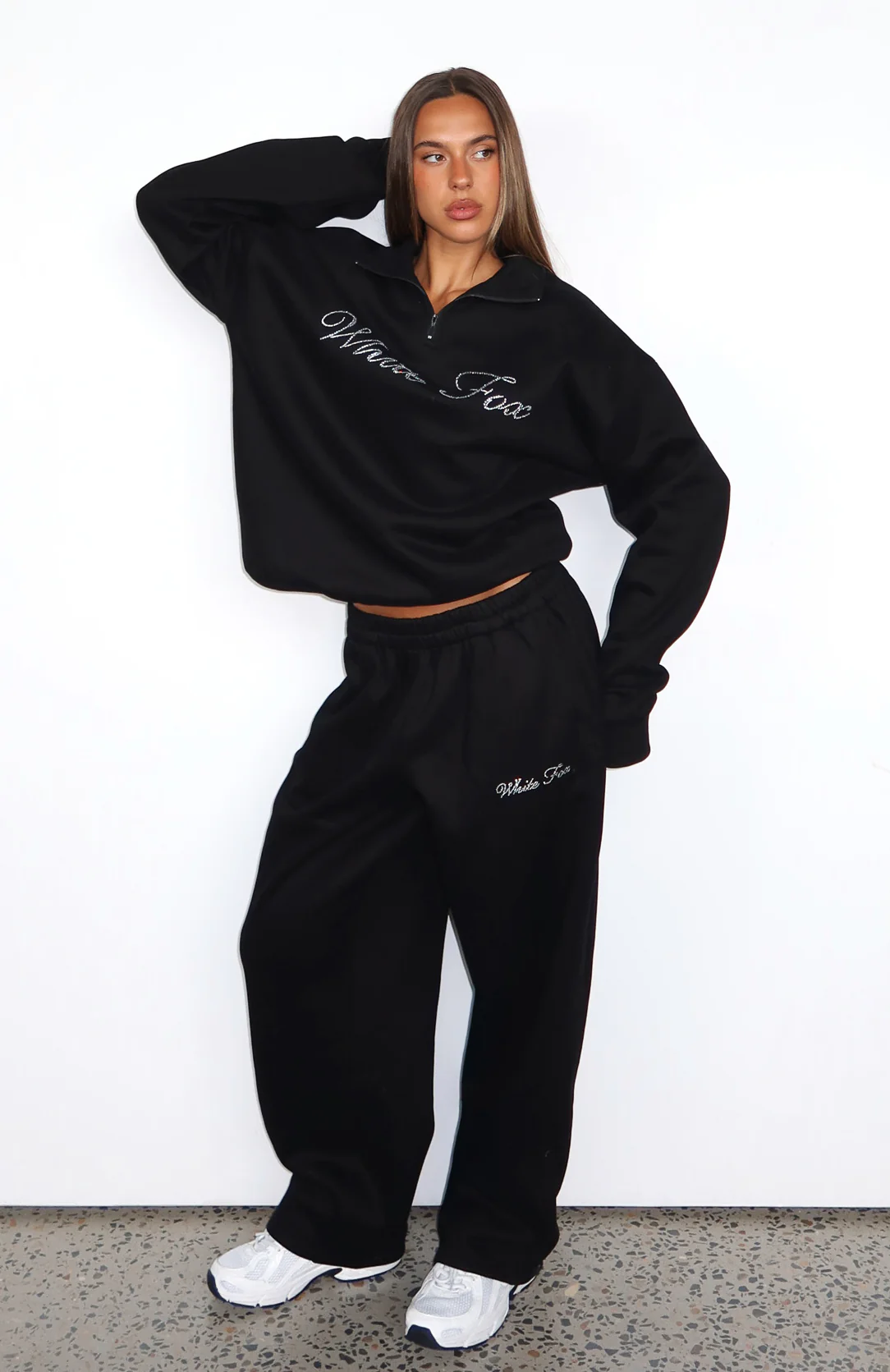 Make It Or Break It Barrel Leg Sweatpants Black