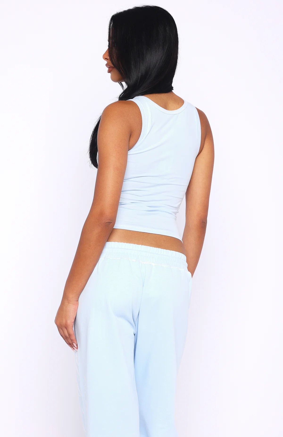 Don't Need Anyone Tank Top Baby Blue