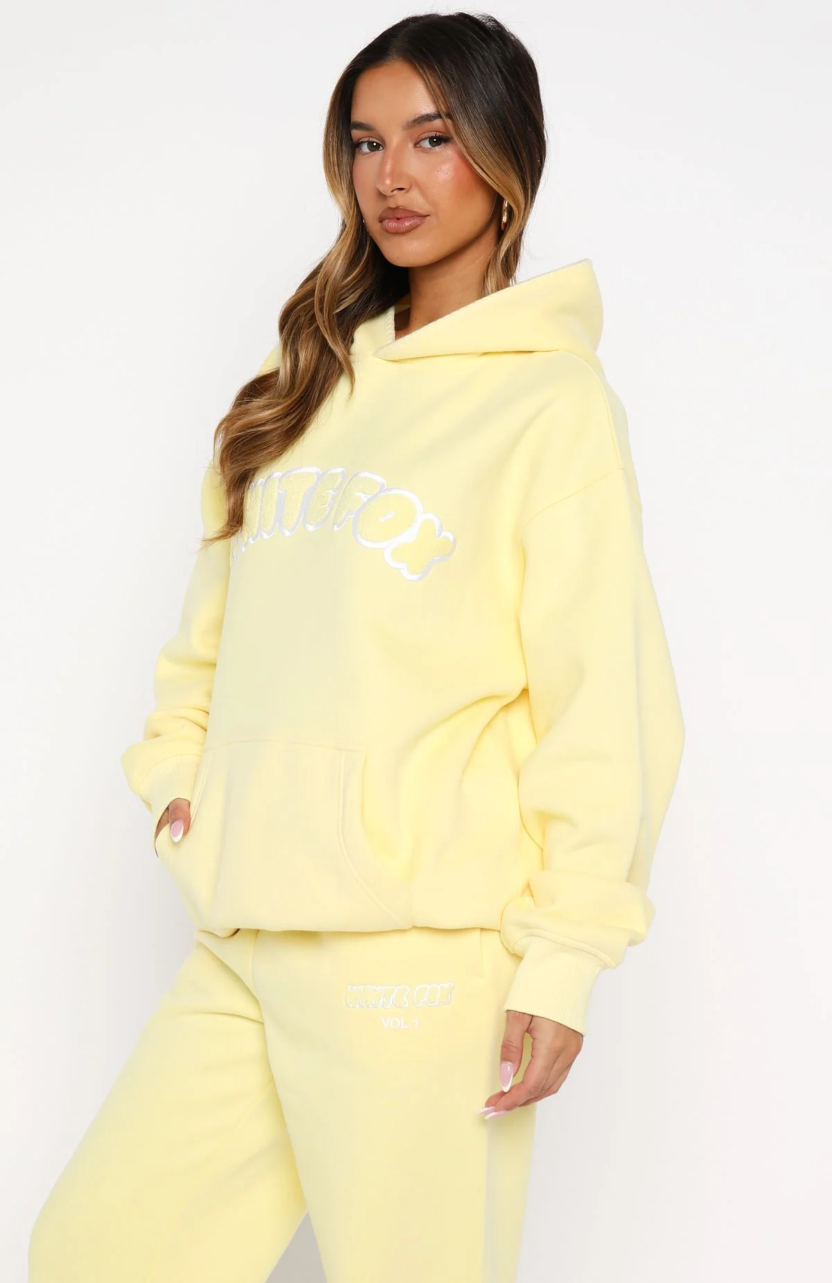 Vol. 1 Front Graphic Oversized Hoodie Lemon