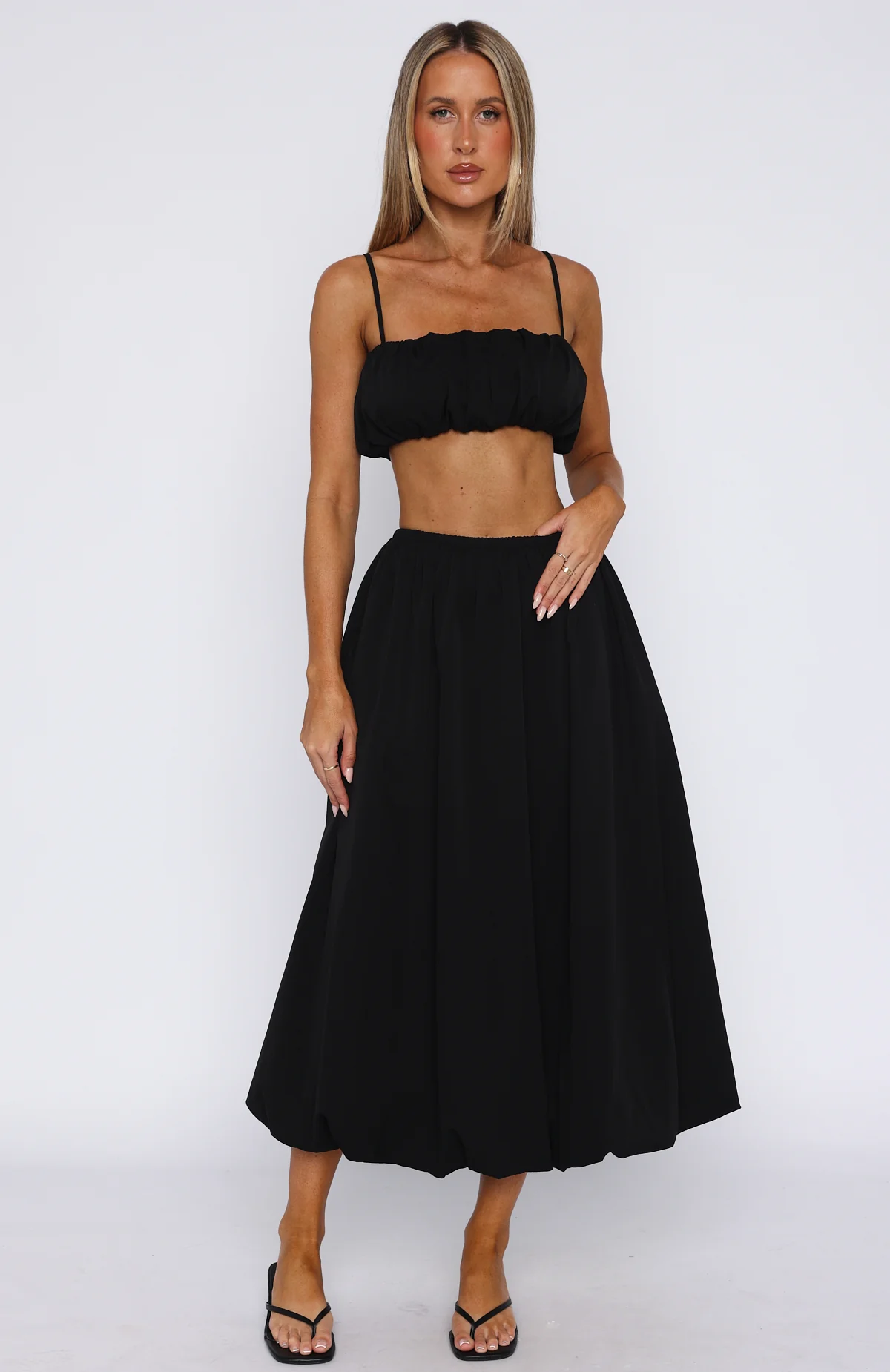 All I Wanted Was You Midi Skirt Black