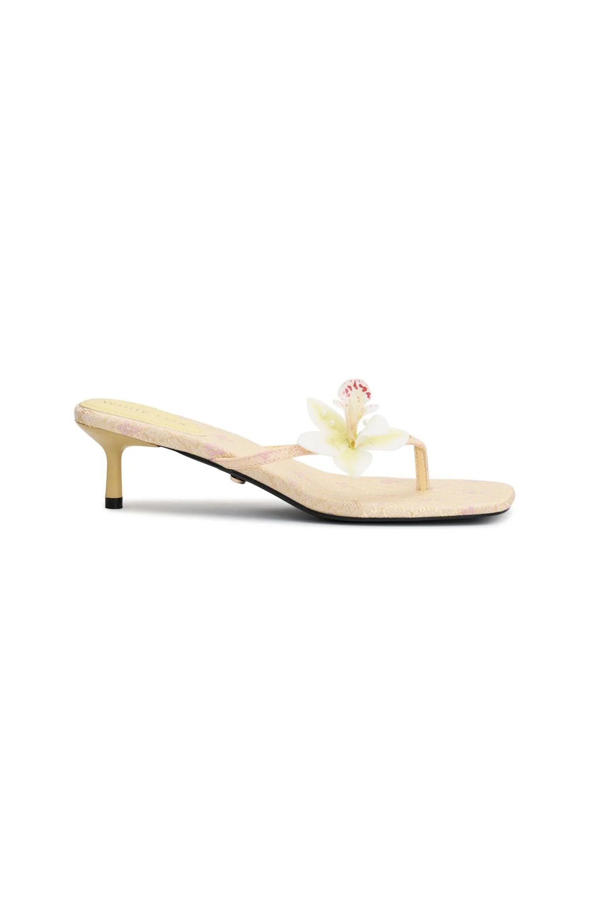 Rhea Orchid Thong Mules Lemon