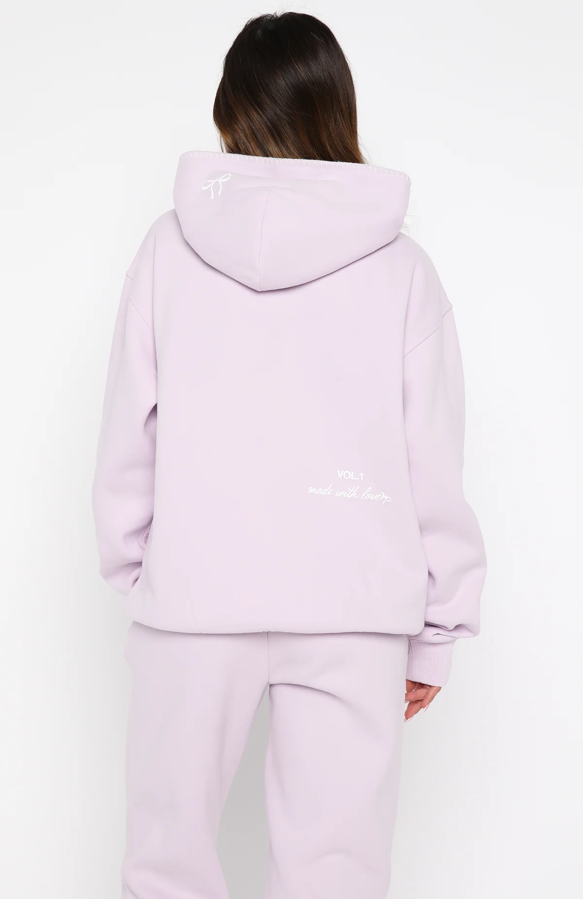 Vol. 1 Front Graphic Oversized Hoodie Lilac