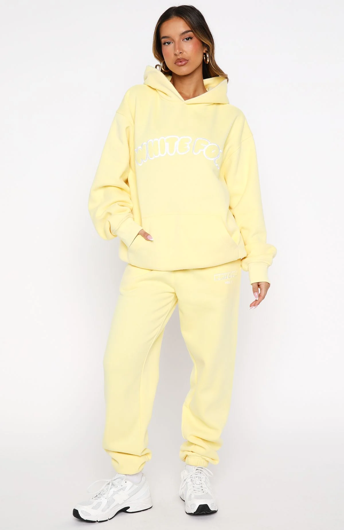 Vol. 1 Front Graphic Oversized Hoodie Lemon