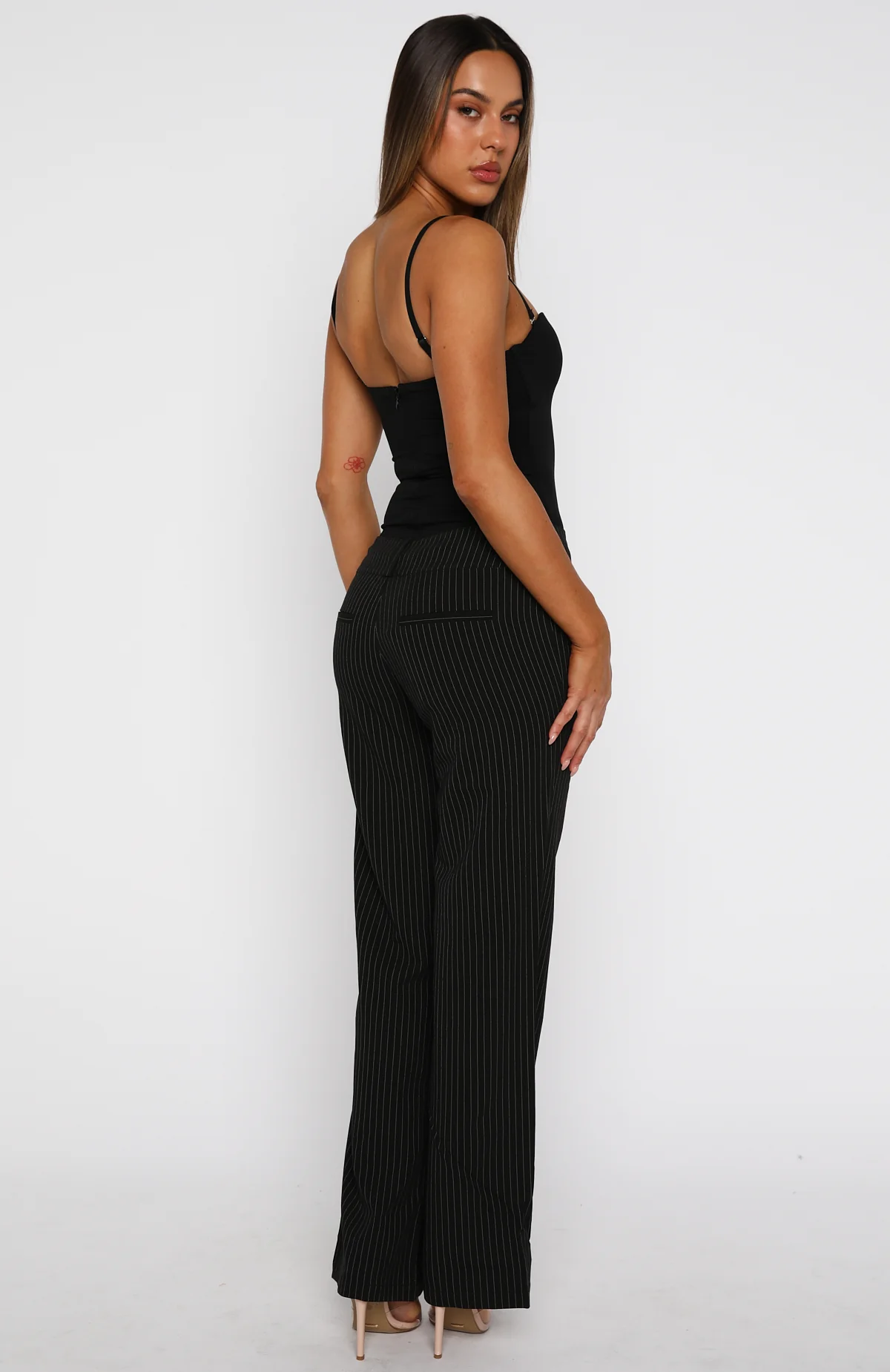 Claim You As Mine Pants Black Pinstripe