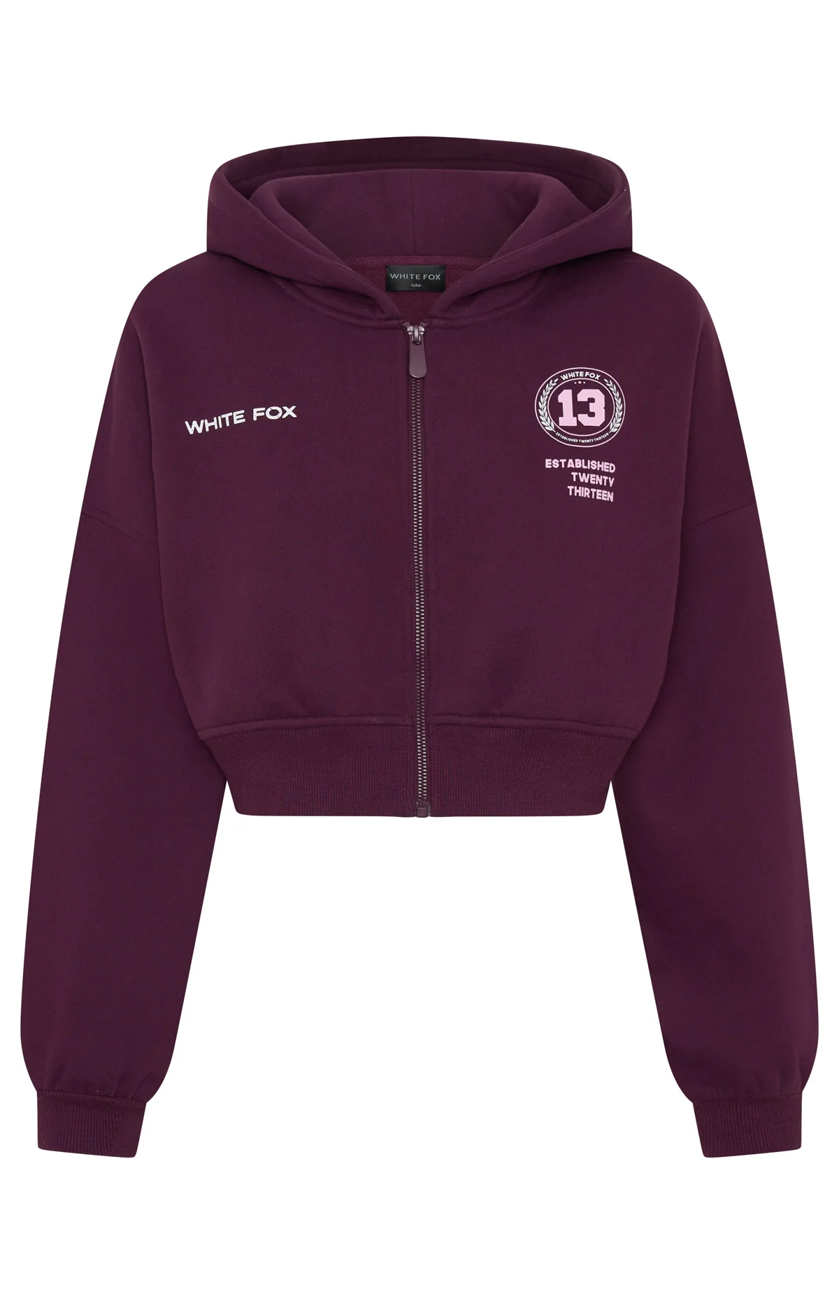 Love For The Game Cropped Zip Hoodie Plum